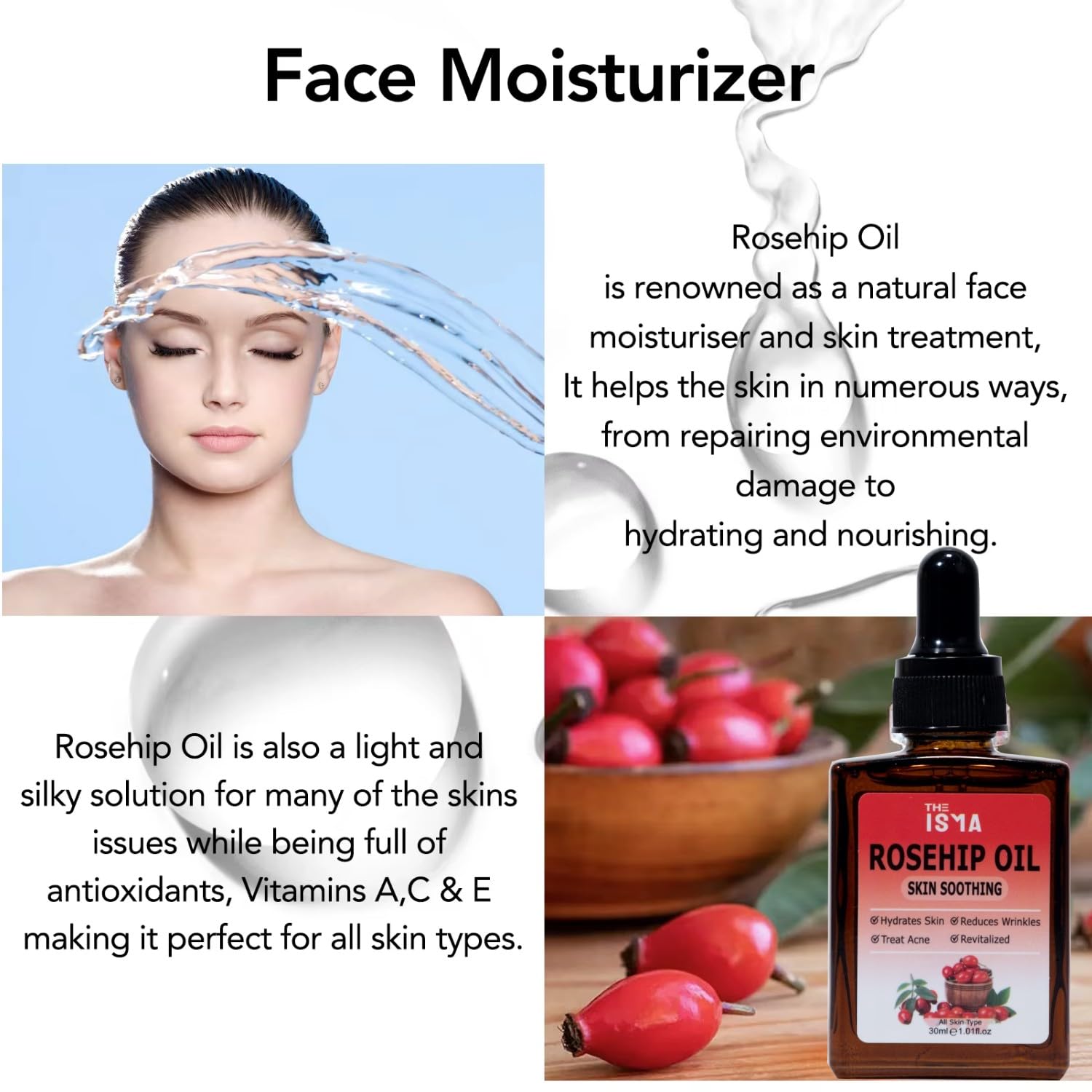THE ISMA Cold-Pressed Rosehip Oil 30ml, 30 ml (Pack of 1) - Image 2