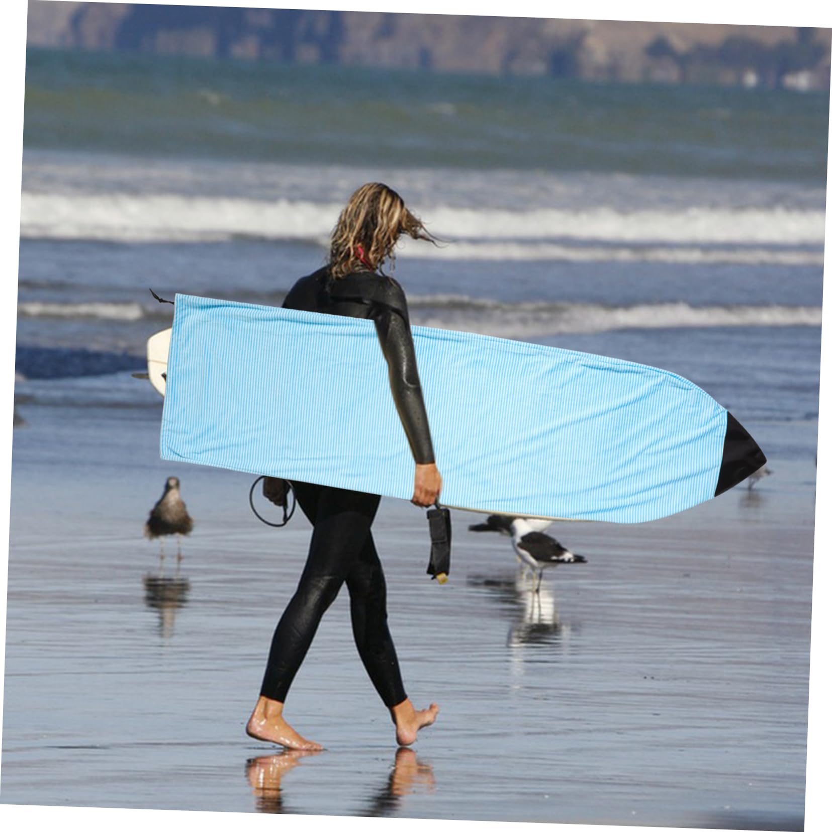 Happyyami Funda De Surf Plegable y Ligera Protección UV Calcetín para Tabla De Surf y Wakesurf para Viajes y Almacenamiento Compatible Medidas De Tablas