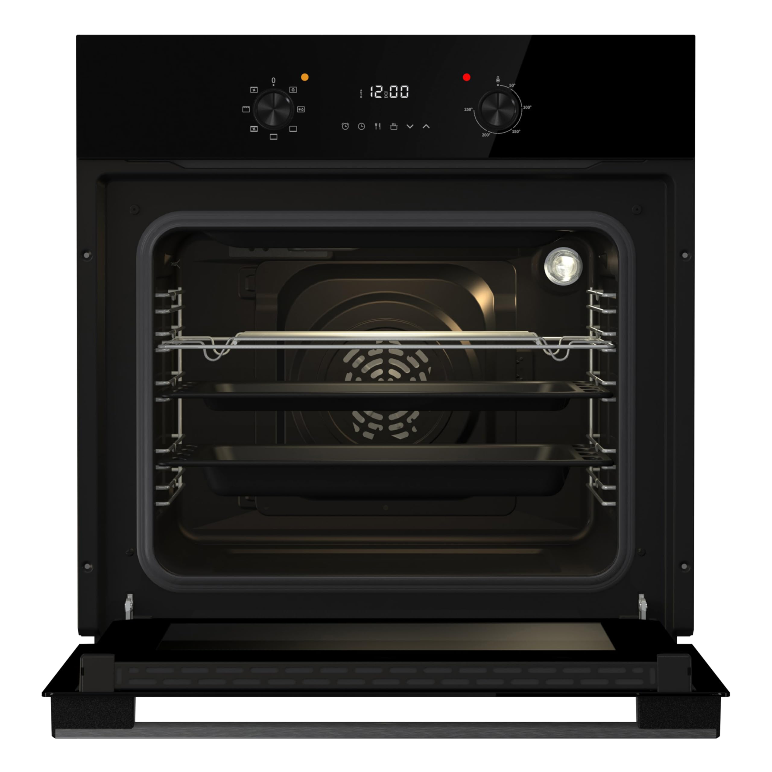 Hisense BI62220ABGUK - Built-in 61L Electric Single Oven with LED Display, Programmable Timer- Black - 530x595x595 mm (DxWxH) - A Rated, Extra Large — view 13