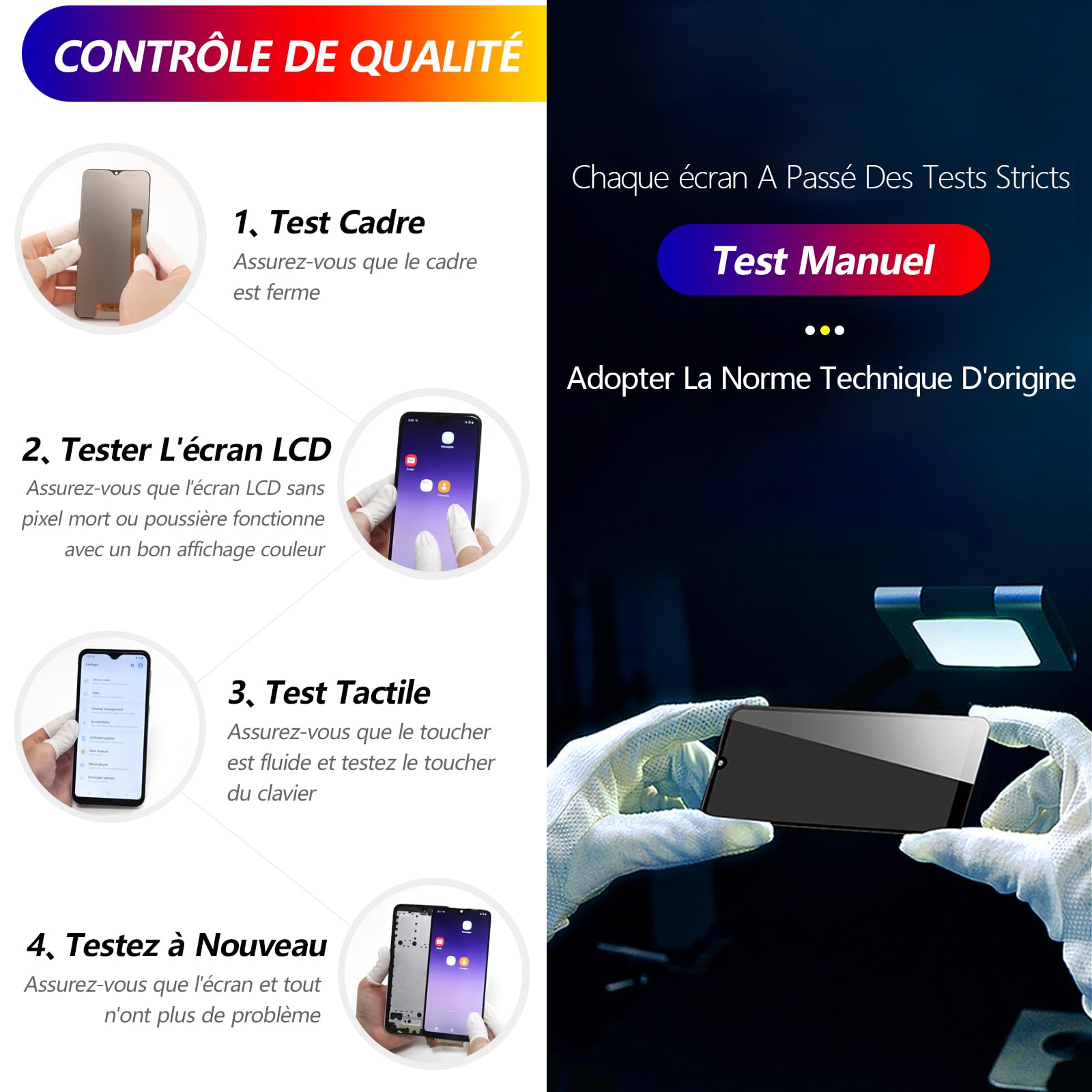 RongZy Écran Tactile LCD Compatible avec Samsung Galaxy A15 4G De Remplacement LCD Tactile Vitre pour Samsung Galaxy A15 5G avec Kit D'outils de Réparation(6.5",Noir avec Cadre)