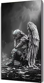 5D Diamond Painting Large 12x24in, Angel Diamond Art Kits for Adults, Warrior Diamond Art Kits, Round Drill Diamond Art Painting, Gem Art Diamond Dots Embroidery Crafts for Adults, Room Home Decor 9-0
