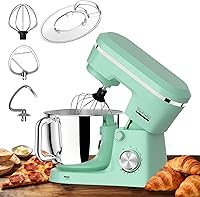 ChefCrafts 6.5 Quart Electric Stand Mixer 660W Tilt-Head Kitchen Mixer with Dough Hook, Whisk, Beater, Splash Guard - Blue