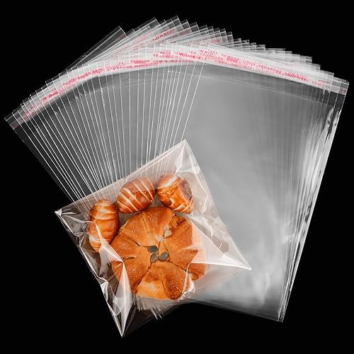 Miniatura 9 de Lhocm Bolsas de celofán transparentes autoadhesivas para galletas, 6 x 9 pulgadas, 100 bolsas de galletas resellables para embalaje de galletas