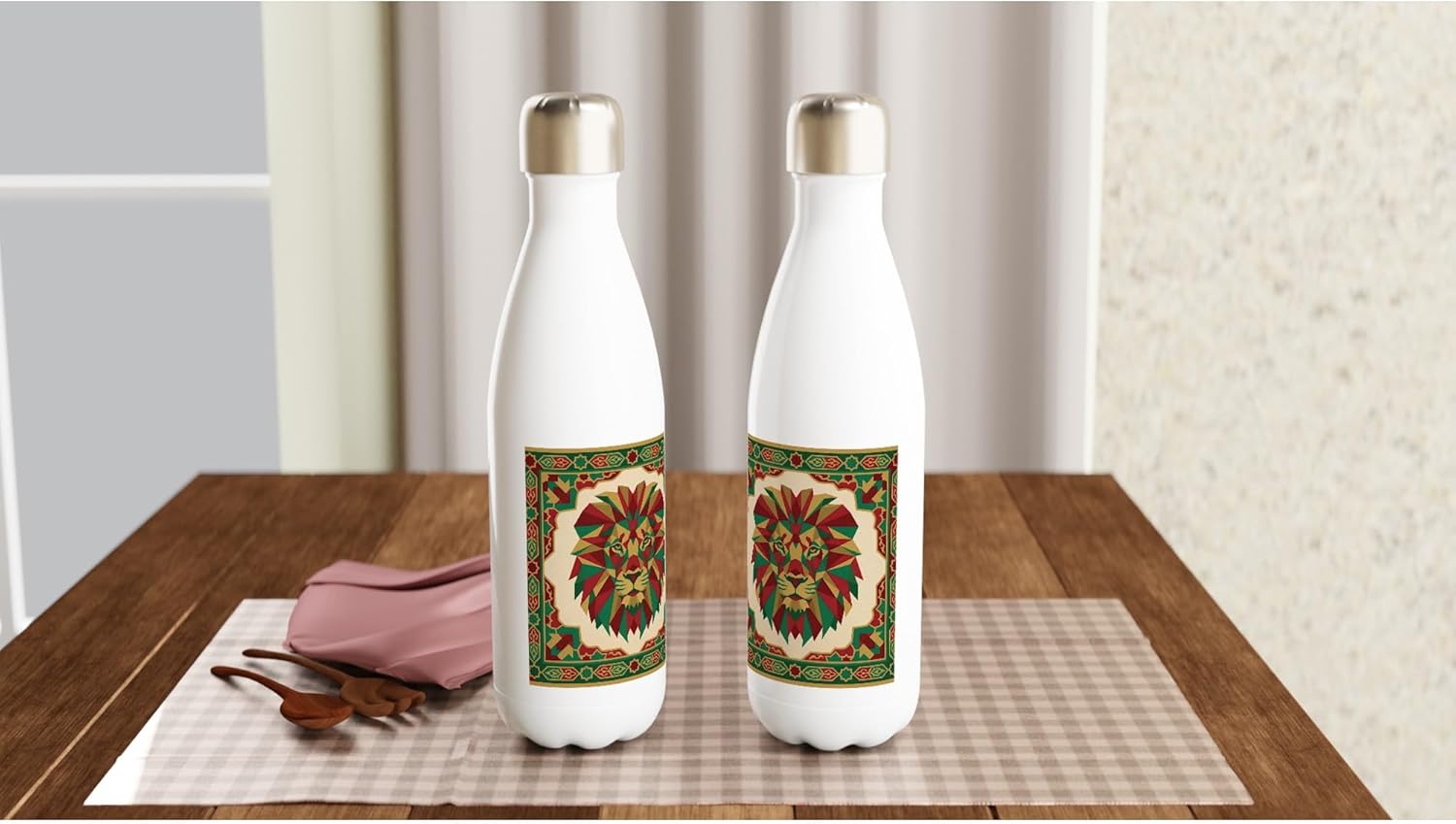 White 17oz Stainless Steel Water Bottle