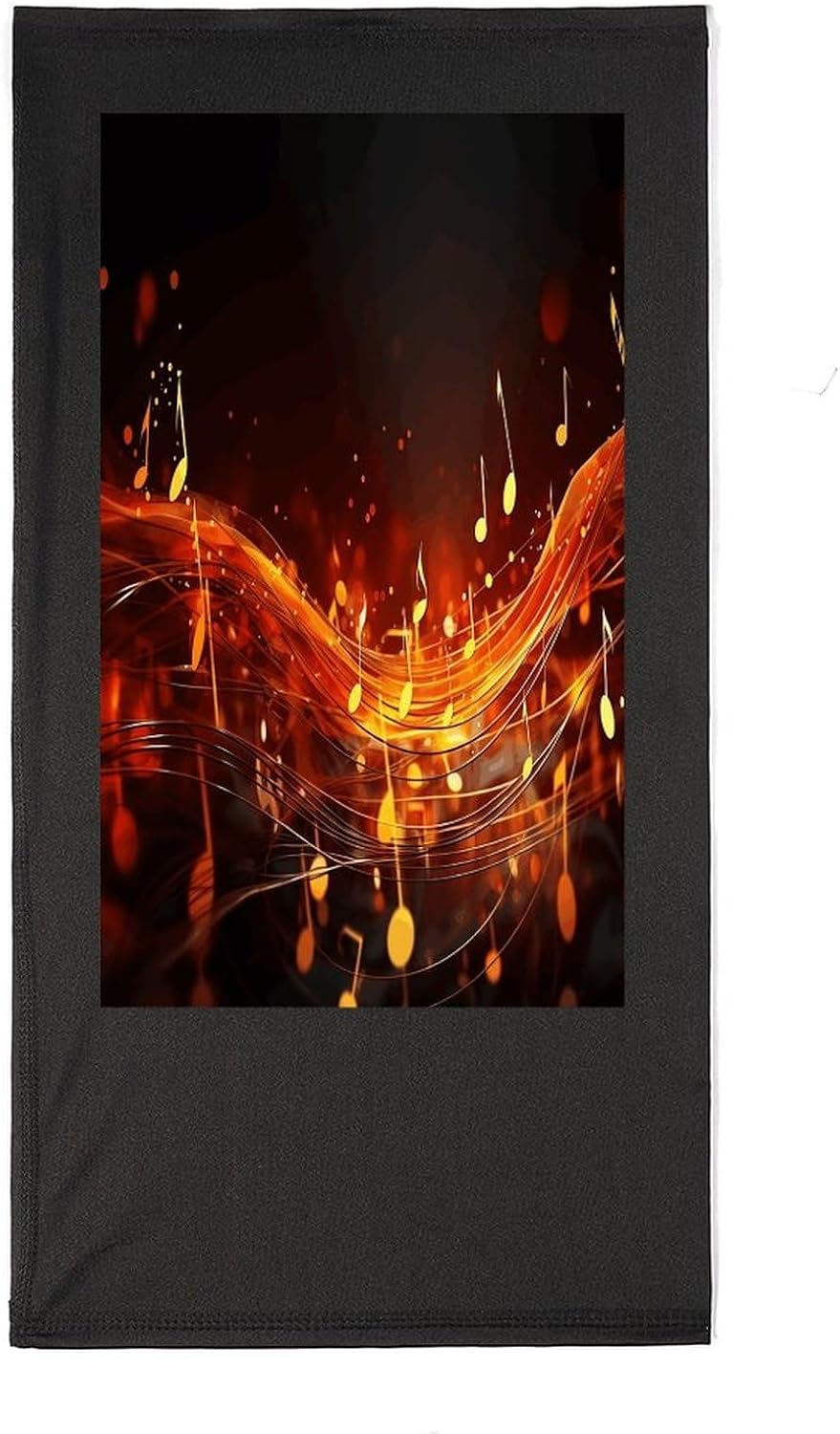 Red Flame Music Note Face Mask for Men Women,Neck Gaiter Sunscreen Breathable,Face Cover for Skiing Fishing Hiking Cycling