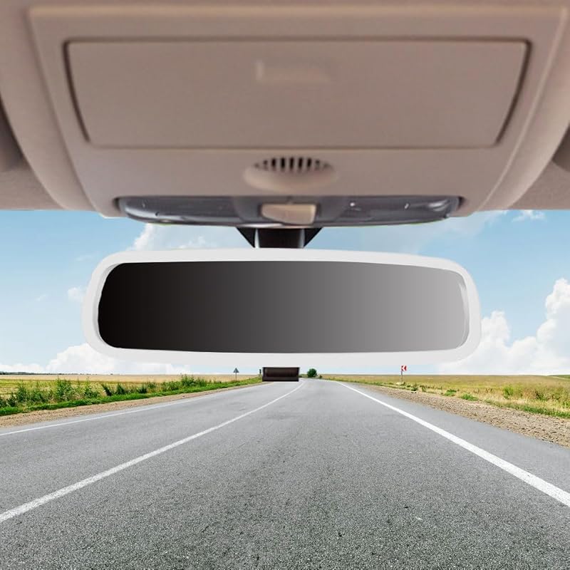 Moldura protetora para espelho retrovisor traseiro YoRise em silicone branca – 18,14 g