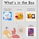 CraftVatika Chocolates with Rakhi for Brother Bhabhi Kids, Rakhi Set of 3 for Bhaiya Bhabhi Kids, Evil Eye Lumba Chocolates Gift with Gift Hamper (Type-1) gallery image