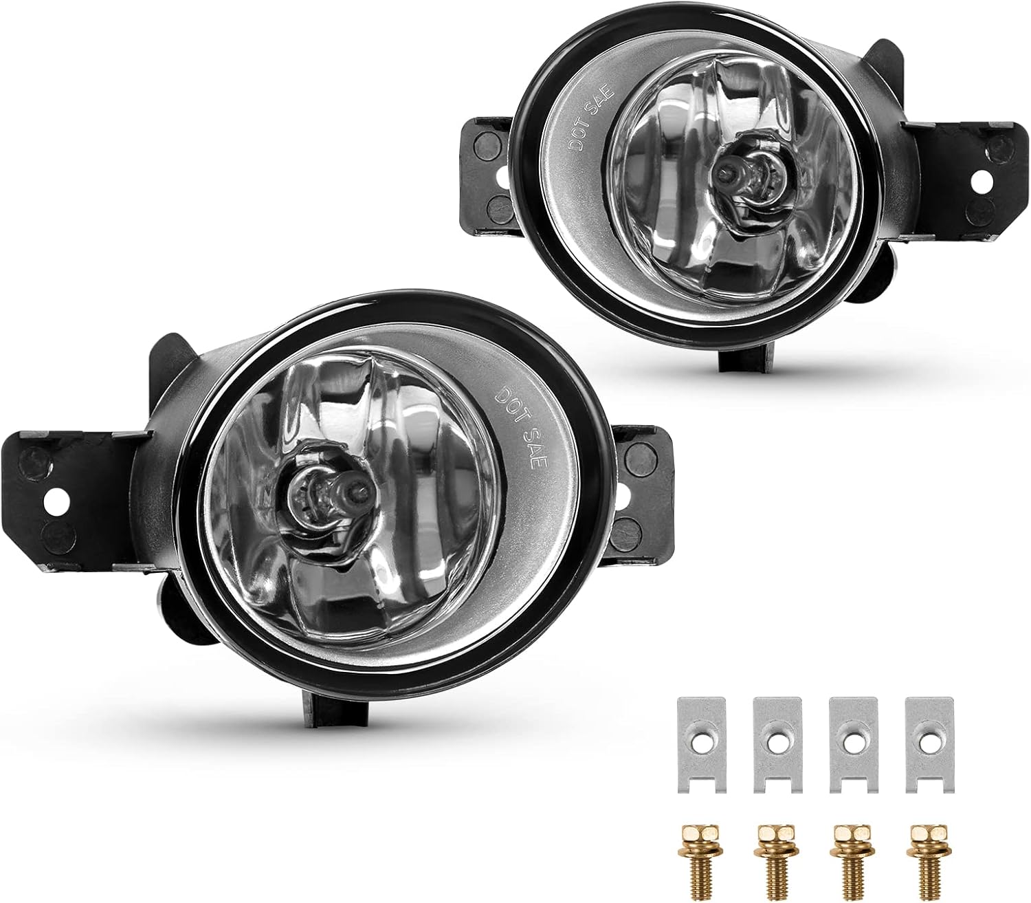 Fog Lights Assembly Replacement For 2004-2019 Nissan Sentra 2011-2014 Maxima 2014-2016 Rogue 2007-Up Altima Sedan With H11 Halogen Bulbs-1 Pair