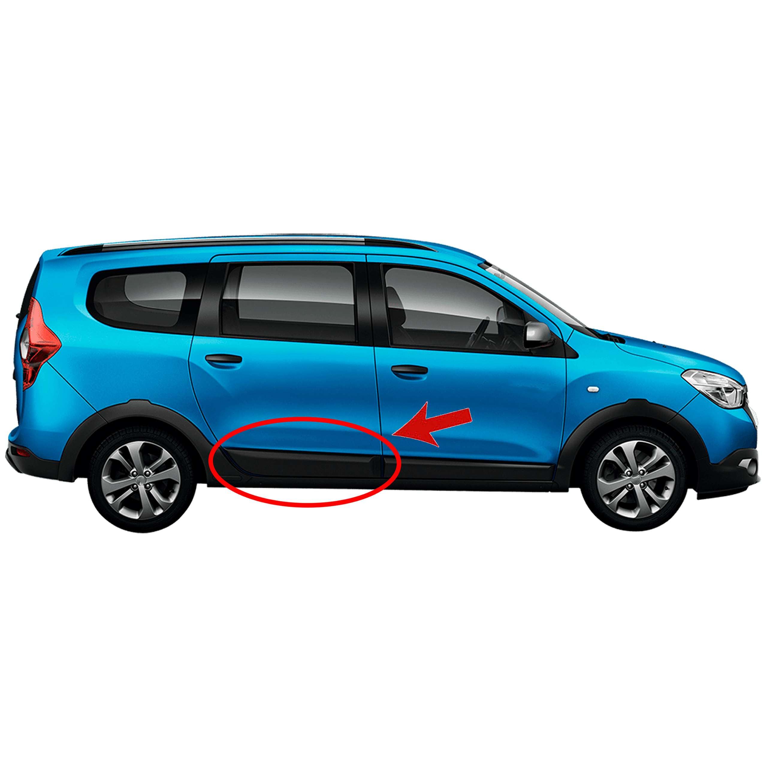INLY Moldura Protectora Moldura Lateral Trasera Derecha Compatible con Dacia Lodgy 828776410R (2012->)