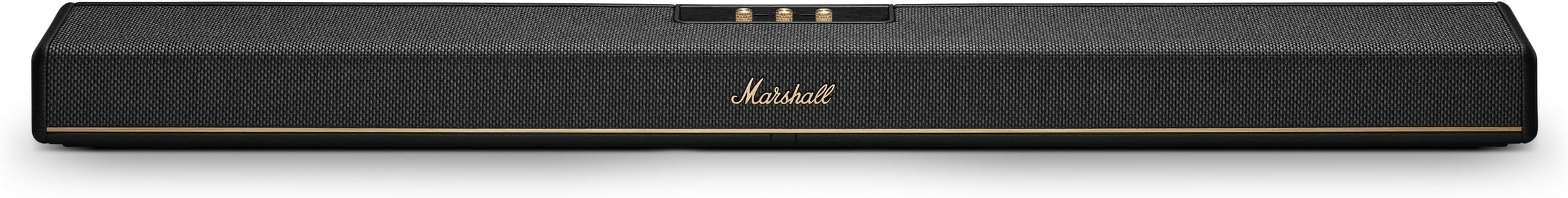 Marshall Heston 120 Soundbar - Dolby Atmos Immersive Sound and Built-in Subwoofer for TV, Movies and Music | Volume, Bass, Treble Controls | Bluetooth, WiFi, HDMI, RCA Inputs - Black
