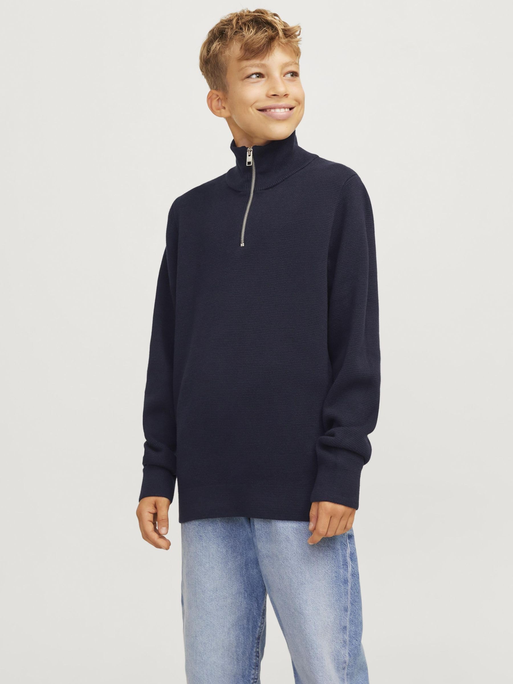 JACK & JONES Boy Strickjacke mit Viertelreißverschluss Strickjacke mit Viertelreißverschluss Junior