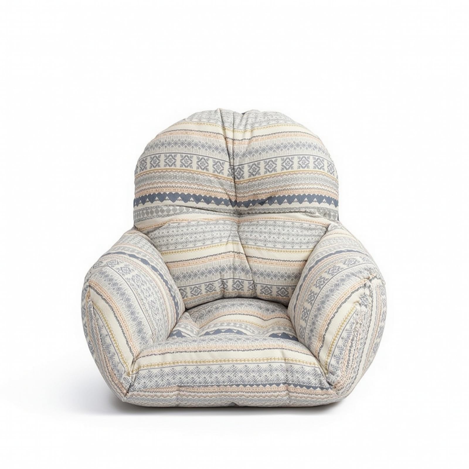 Coussin fauteuil suspendu rembourré épais rayures de couleur claire grand format coin lecture
