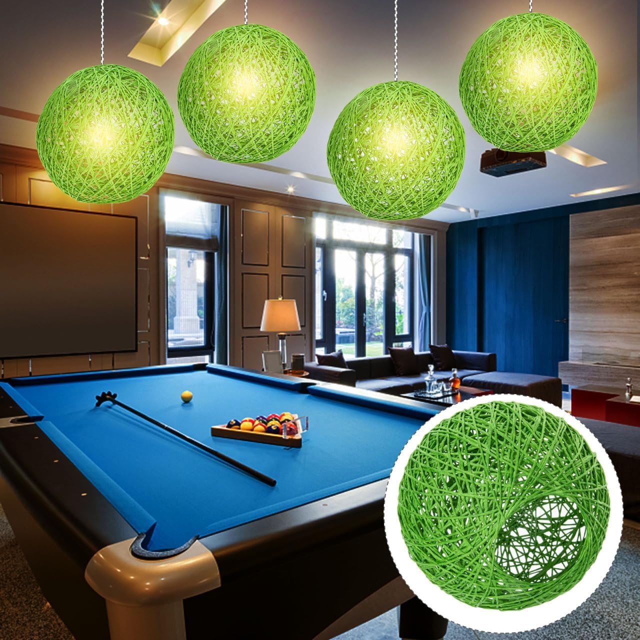 Hemobllo 6.49 Inch Ball Lampshade Home Ceiling Light Shade Chic Table Light Cover for Living Room Bedroom Study Office