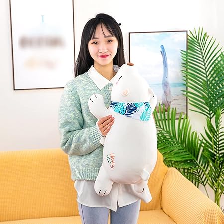 Amazon シロクマ 縫い包み ホッキョクグマ 抱き枕 かわいい 昼寝枕 ふわふわ 店飾り クッション サプライズ 卒業祝い 添い寝枕 ギフト キャラクター 女の子 萌え萌え 癒し系 動物 北極熊 白 もちもち ストレス解消 ぬいぐるみ おもちゃ