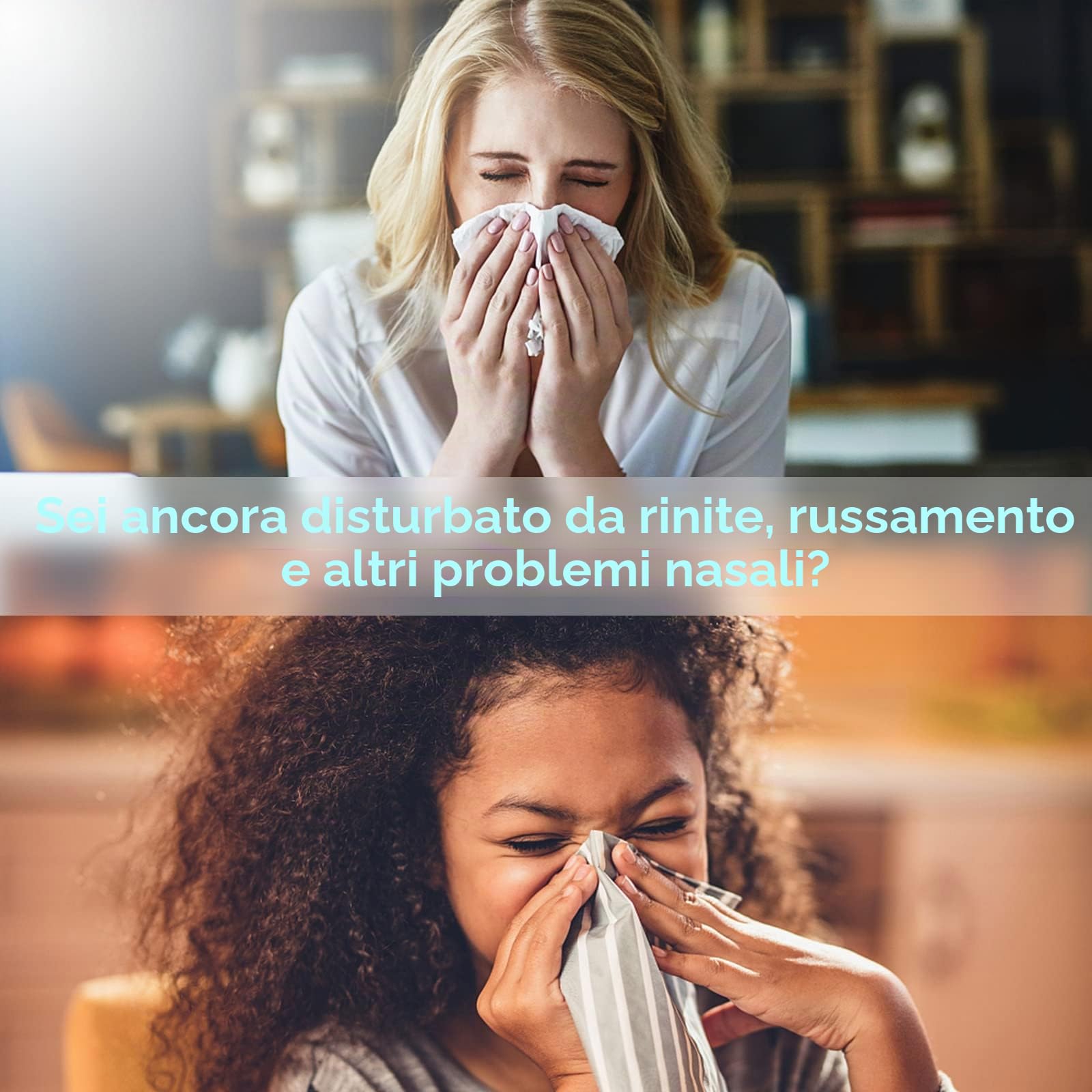 iKeener Dispositivo Alleviare Rinite Allergica,Dispositivo Rinite Terapia Laser,Attrezzatura Portatile Alleviare Rinite,per Congestione Nasale, Russare,Starnuti Nasali Soffocanti,Emigliorare Sonno