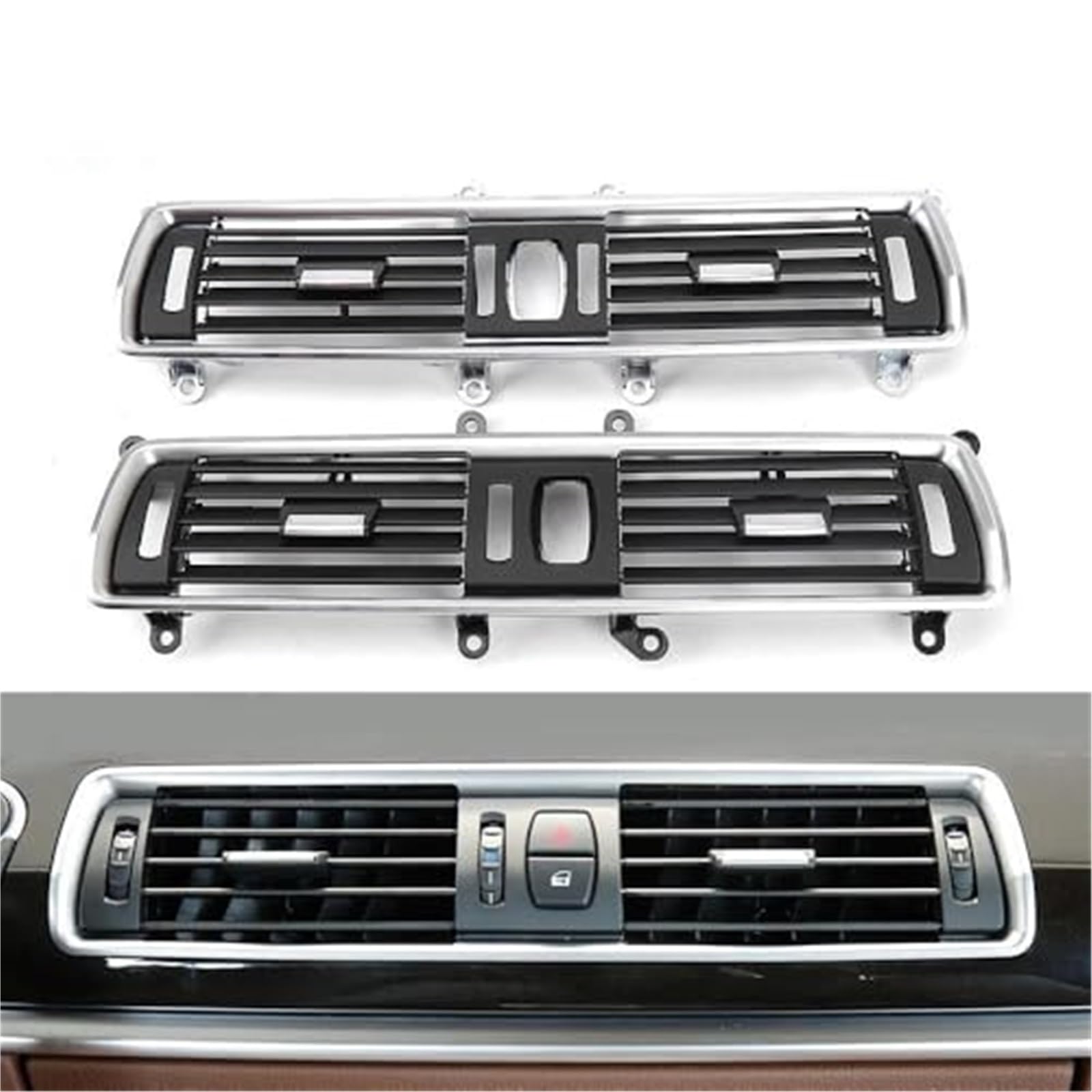 Dla, F07 serii 5 528 535 550i 2009-2016 przednia konsola środkowa samochodu klimatyzacja A/C kratka wentylacyjna osłona wylotu Kratka wentylacyjna do samochodu(BLACK Model A)
