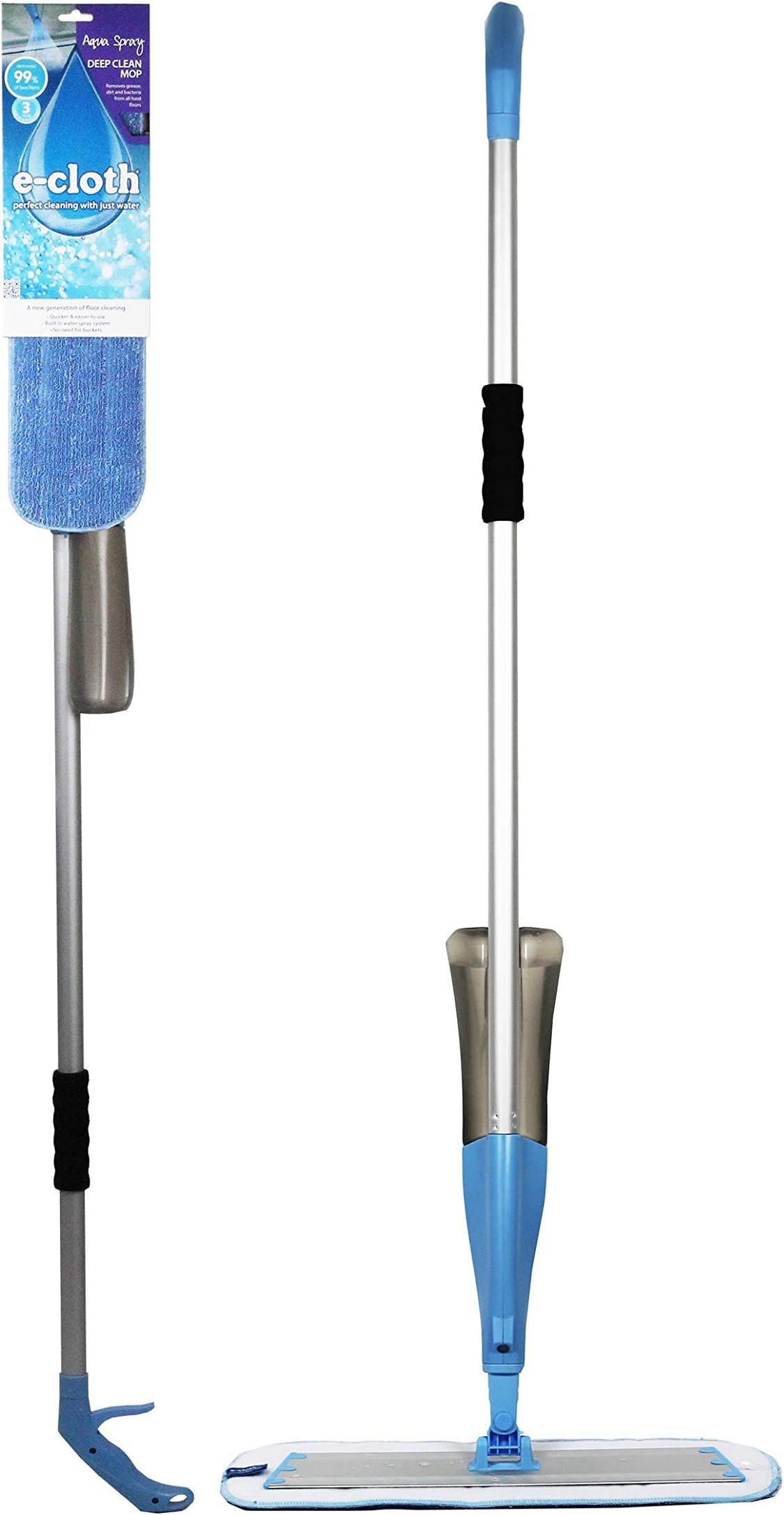 e-cloth Aqua Spray Deep Clean Mop,Blue,1.5m