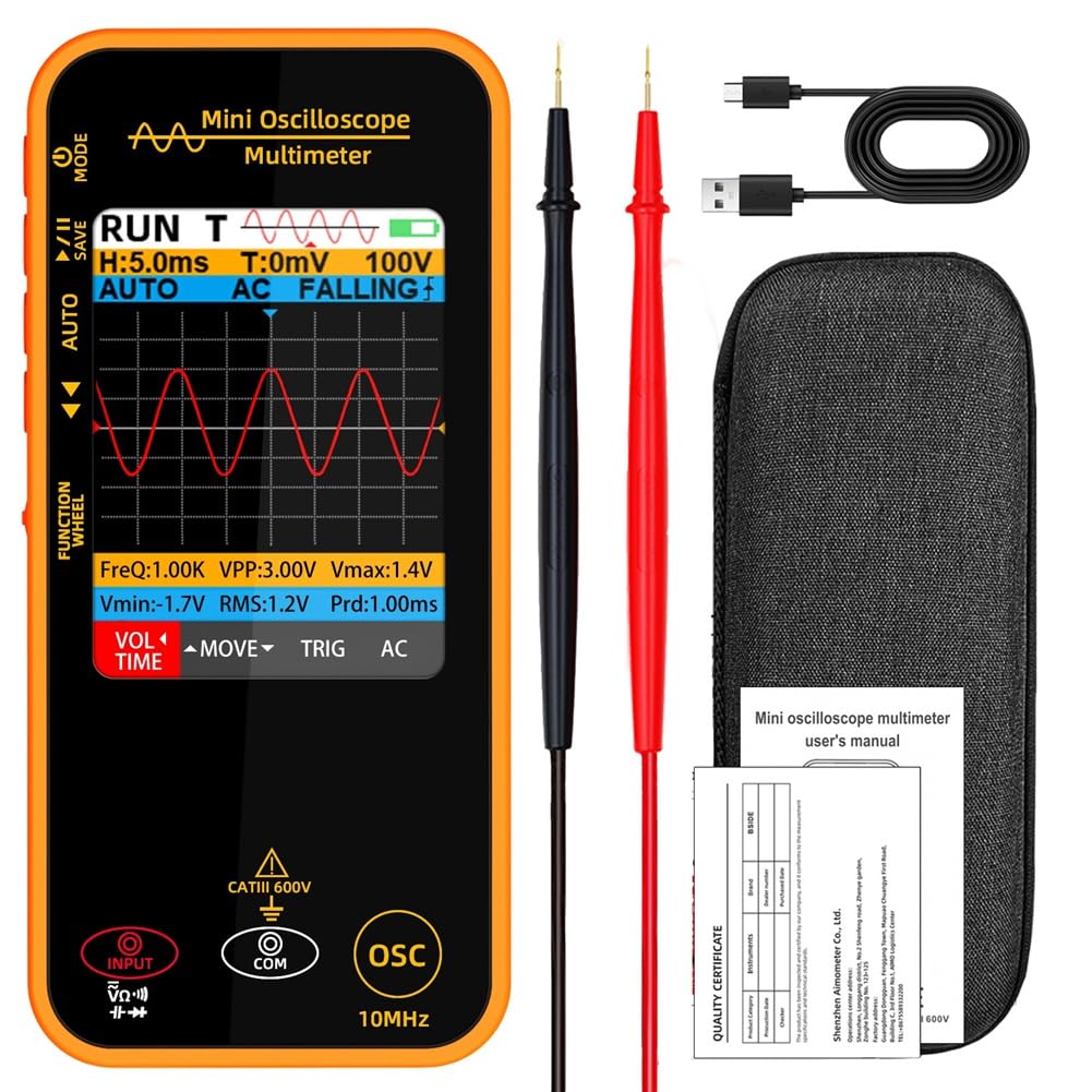 Littimoon Graphic Digital Oscilloscope Multimeter High- Resistance Voltage Capacitance Hz Continuity Tester Multitester