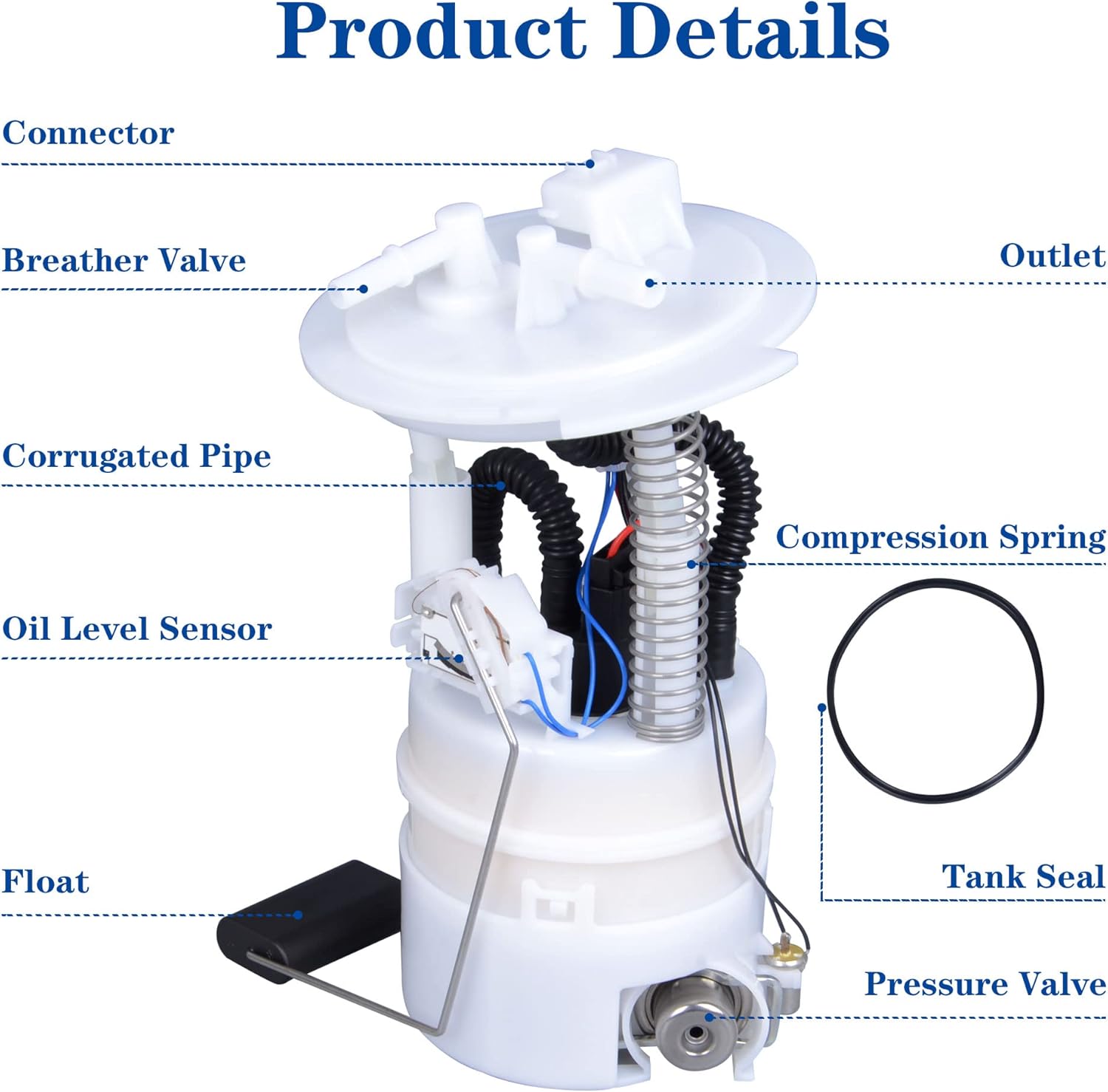 Fuel Pump Assembly Compatible with Nissan 2004-2006 Altima 3.5/2.5L, 2004-2009 Quest 3.5L & 2004-2008 Maxima 3.5L Replaces E8545M P8545M SP4013M