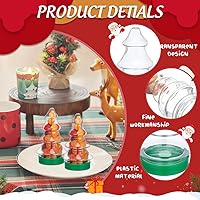 Vista 3 de 6 unidades rellenables con forma de árbol de Navidad de plástico transparente adornos de Navidad recipientes de dulces para manualidades, regalos