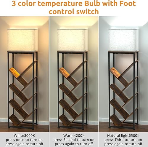 Miniatura 46 de Estantería de árbol – Estantería de árbol de 9 niveles para libros de tapa dura, estantería pequeña para espacios pequeños, estantes organizadores