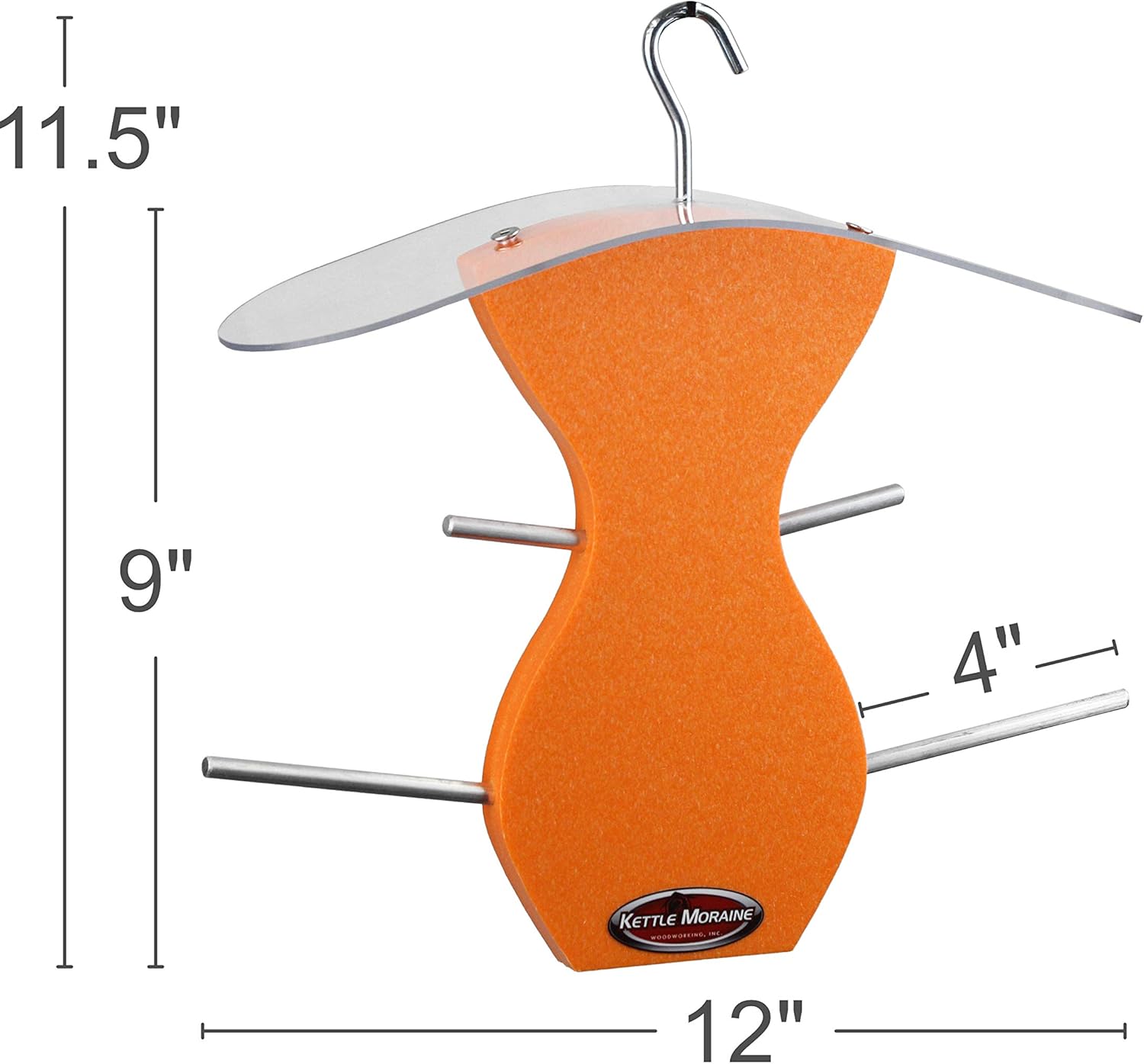 Kettle Moraine Curved Oriole Orange Fruit Feeder