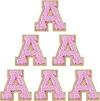 Vista 179 de 6 piezas de parches de letras de chenilla autoadhesivas, parches de letras preppy de 2 pulgadas para bolsos, ropa y sombreros, grandes pegatinas