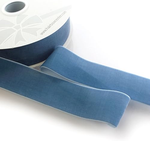 Miniatura 3 de HBC 338 - Cinta de terciopelo (5 yardas, 2 pulgadas), color azul antiguo