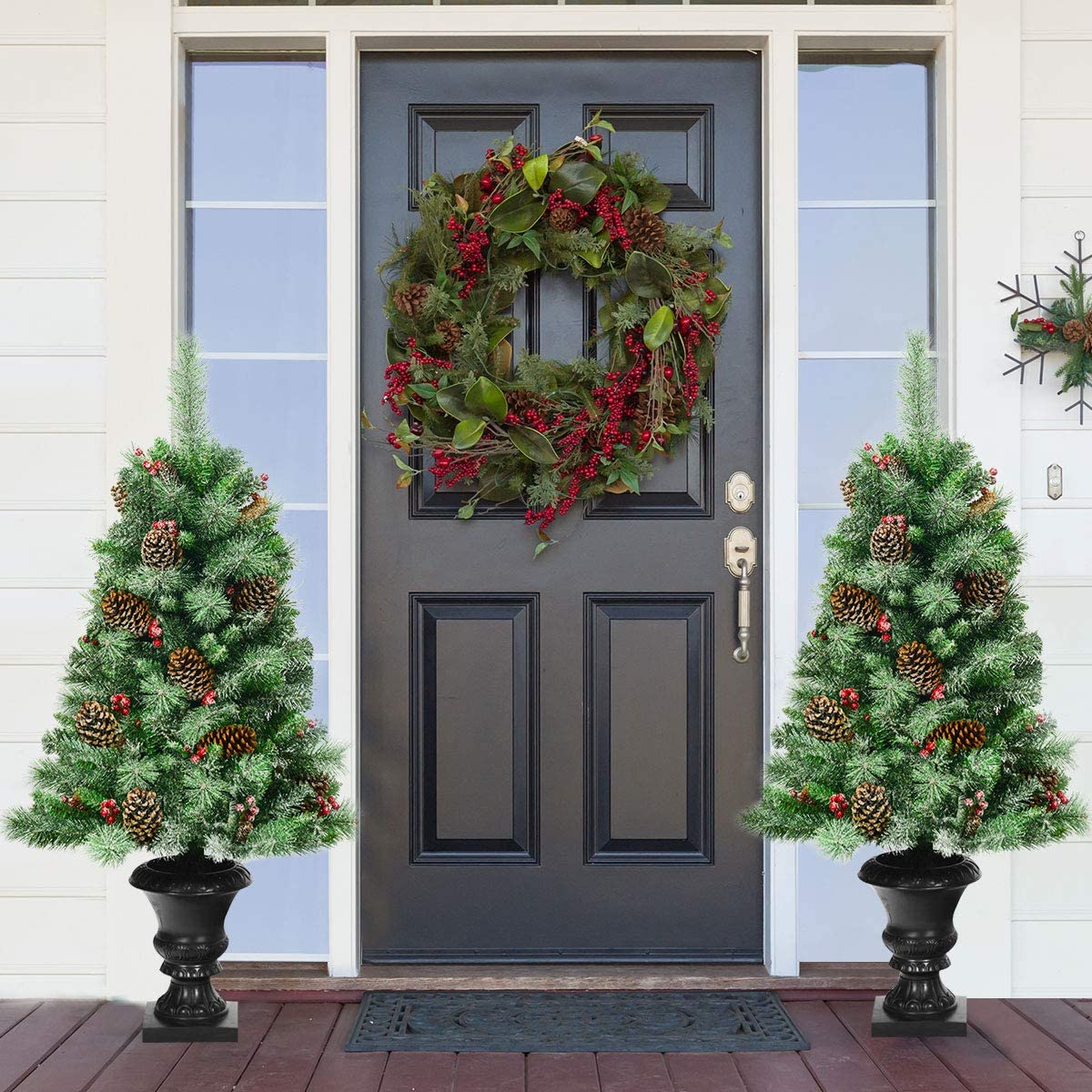 Árbol de Navidad Artificial pequeño 120 cm (4 pies) con piñas y