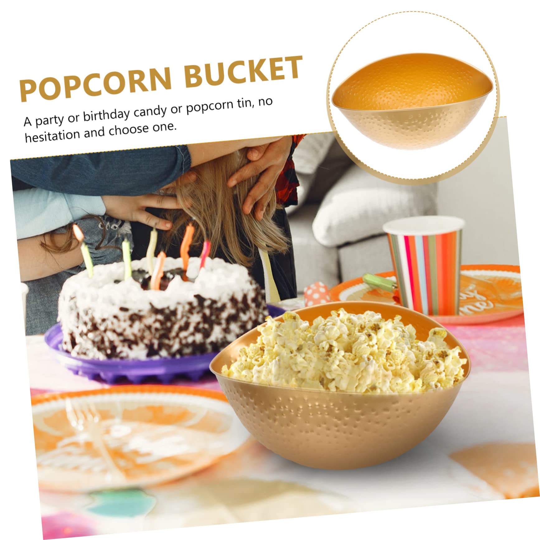 Hemobllo 2 pcs Retro Popcorn Bucket Decorative Snack Container for Home Kitchen and Parties Lightweight Compact Design and Gatherings