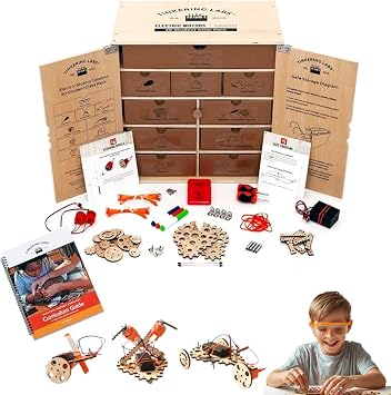 Tinkering Labs Catalyst Class Pack and Cabinet | Engineering for Students | Screen-Free Inventions | STEM Challenges and Curriculum | 10 Plus Projects for Kids 8 to 12 | Learn Electronics and Science