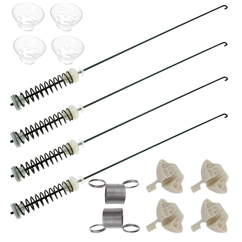 Kit de Hastes de Suspensão W10780045 com Molas W10400895 para Lavadora de Roupas, 4 Hastes, 2 Molas e Acessórios Siwdoy