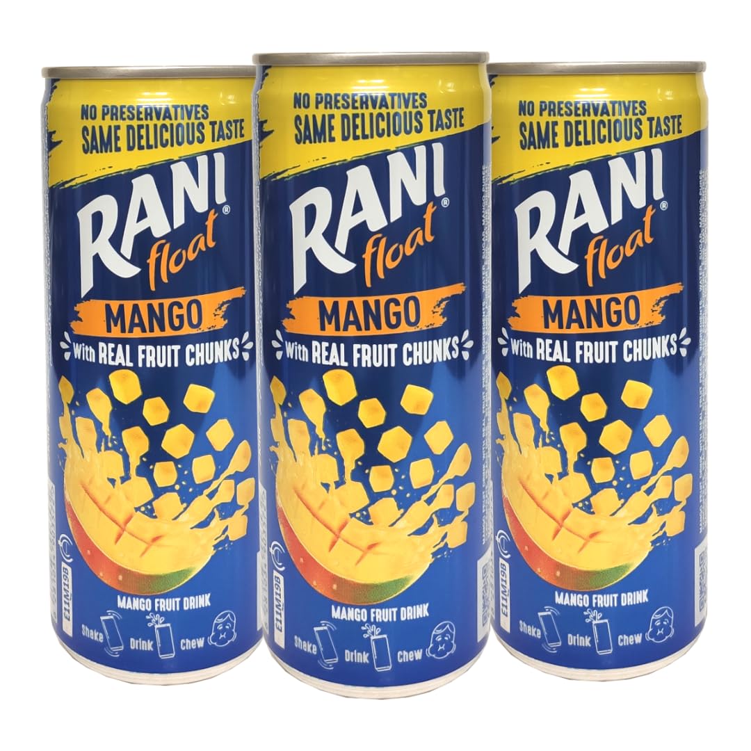 Rani Float Mango Fruit Drink with Chunks | Refreshing Fruit Drink with Mango Chunks | PACK OF 3 (240ml Each) - CAN PACKAGING (B0CVF19J26) Amazon Price History, Amazon Price Tracker