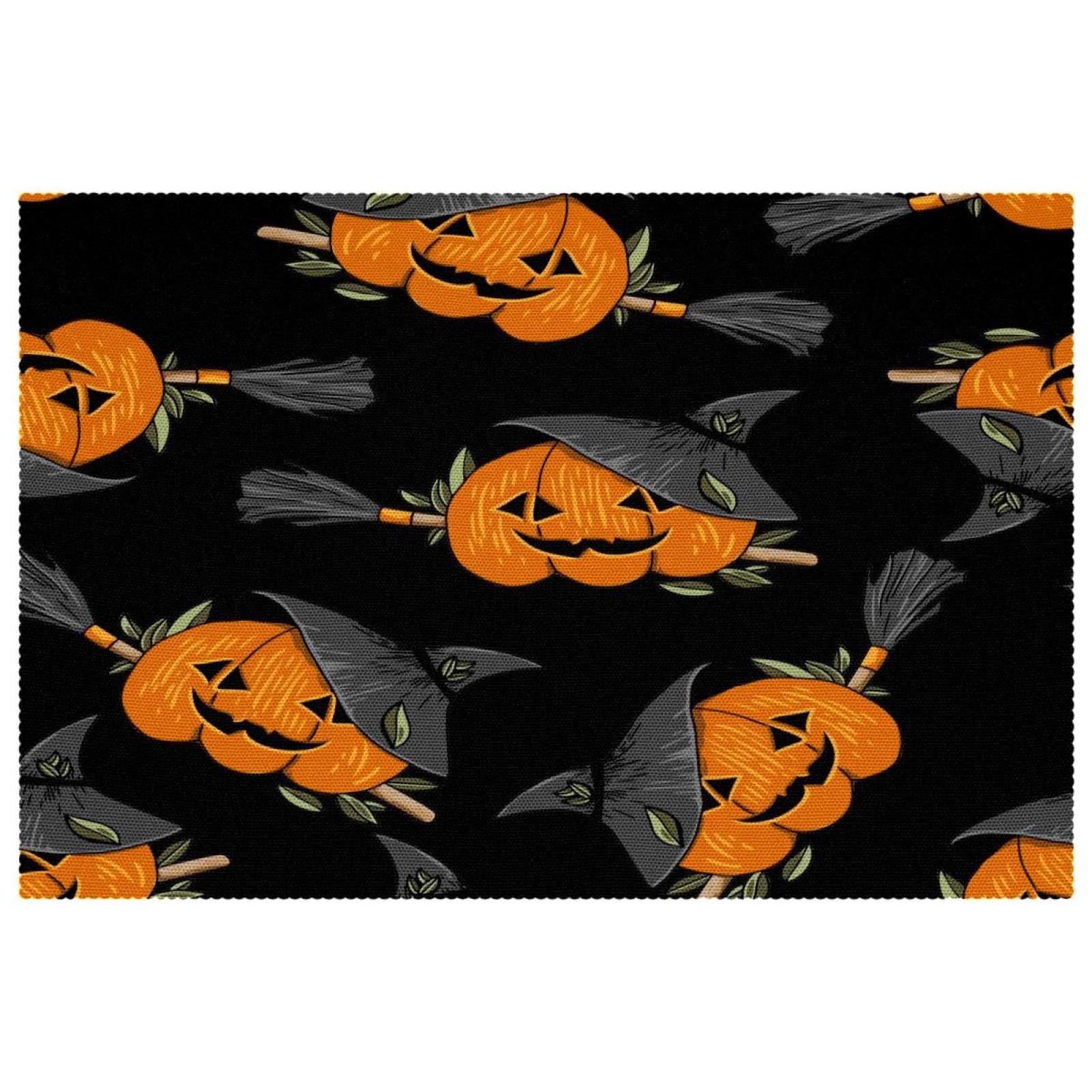 Set de table Halloween résistant à la chaleur et lavable en Oxford