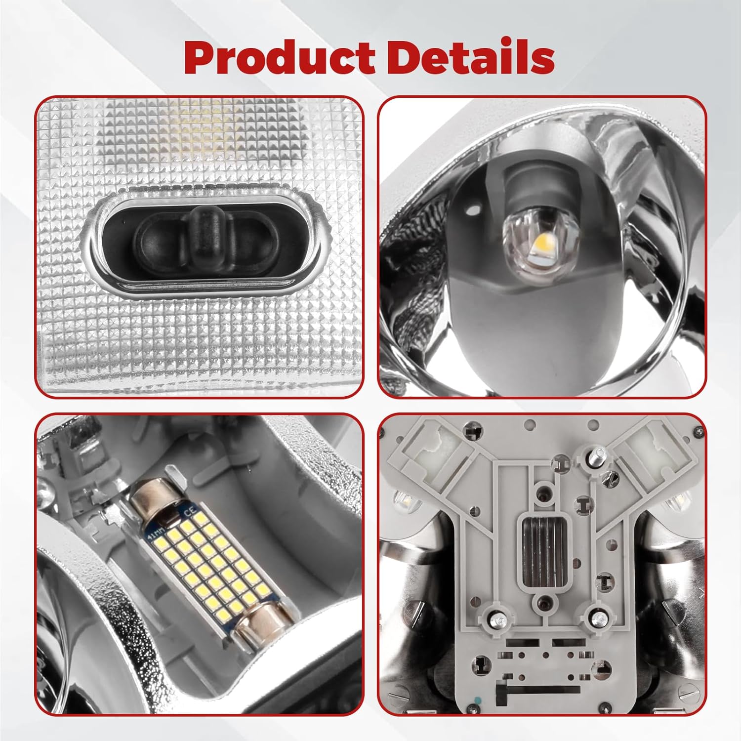 Dome Light Assembly with Cover Compatible with Ranger 1993 1994 1995 1996 1997 1998 1999 2000 2001 2002 2003 2004 Interior Map Light Replace F37Z-13776-B, F37Z13776B, F67Z-13783-AA, F67Z13783AA