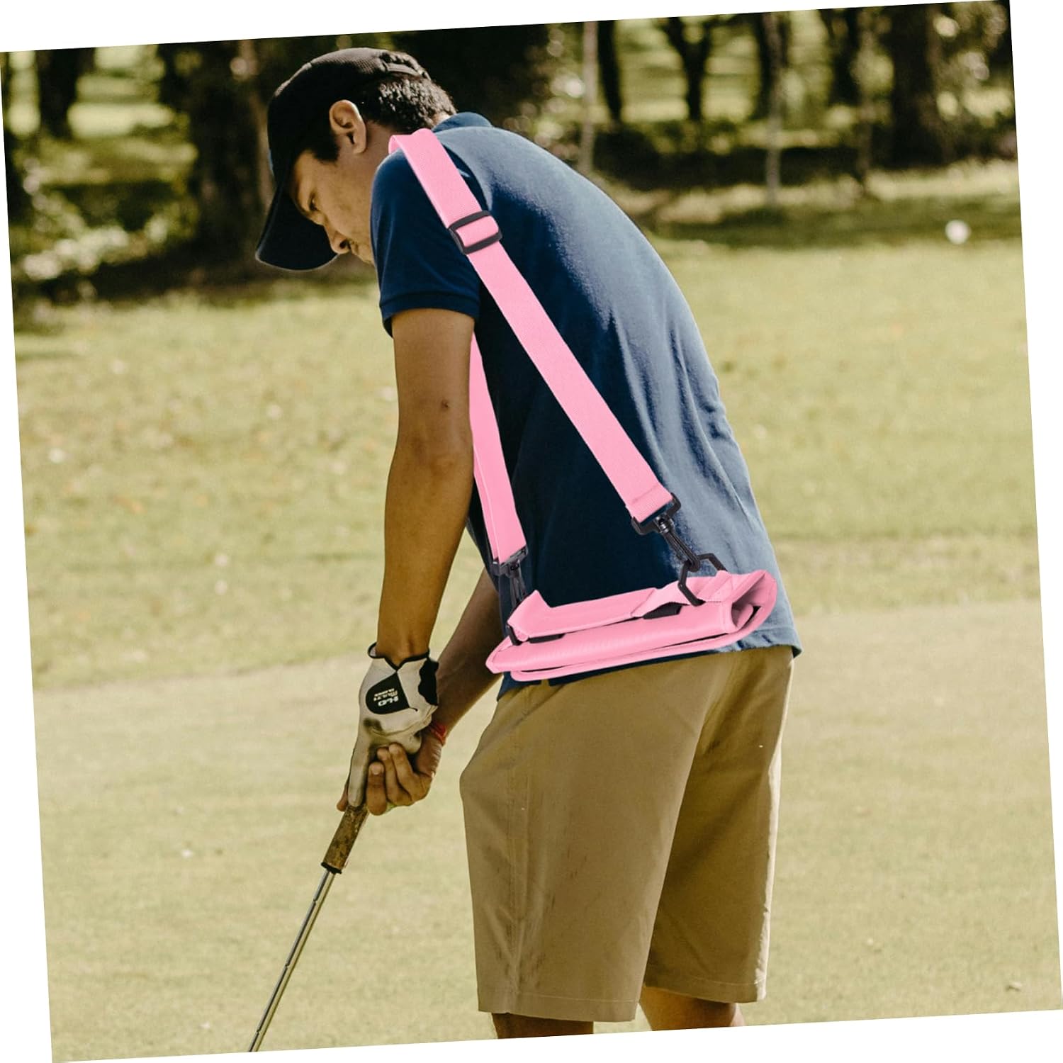 1pcs Golf Clubs Carry Bag Golf Sunday Bag for Travel Practice Training Portable Mini Pencil Padded Protection Pink