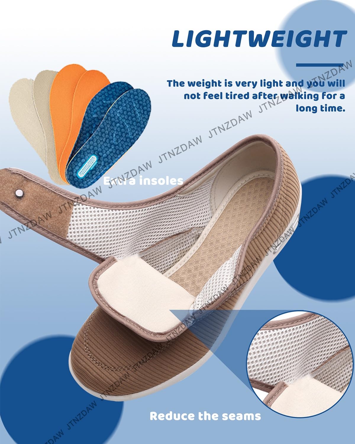 Chaussons Pieds Gonfles Femme Chusses Orthopedic Pantoufles Orthopedique Velours côtelé fermé de rayures Chaussure pour Pied Gonflé Tennis Confortable Orthopédique