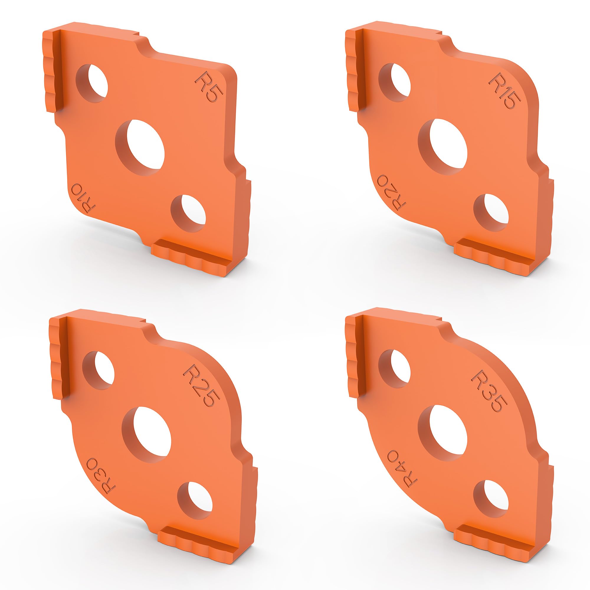 inBovoga 8 Radius Corners Router Jig Router Templates, High Hardness ABS+CNC Radius Routing Templates, Routing Rounded Corners Router Bit Templates