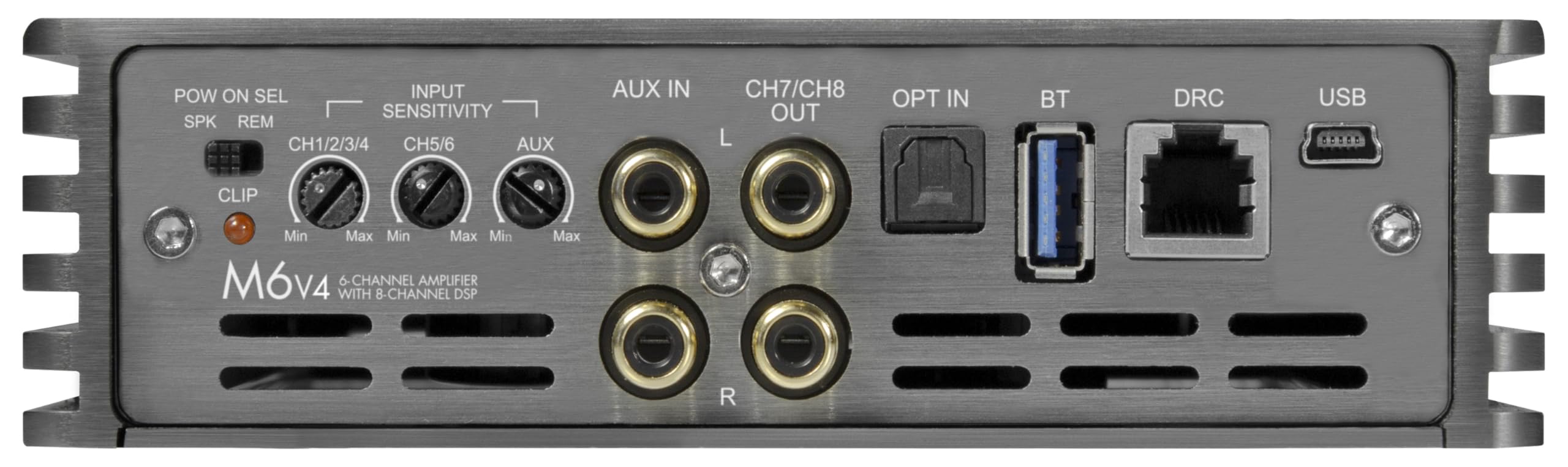 MUSWAY M6v4-512K - Amplificatore digitale a 6 canali con DSP a 8 canali con cablaggio a fasci ISO 2,5 m