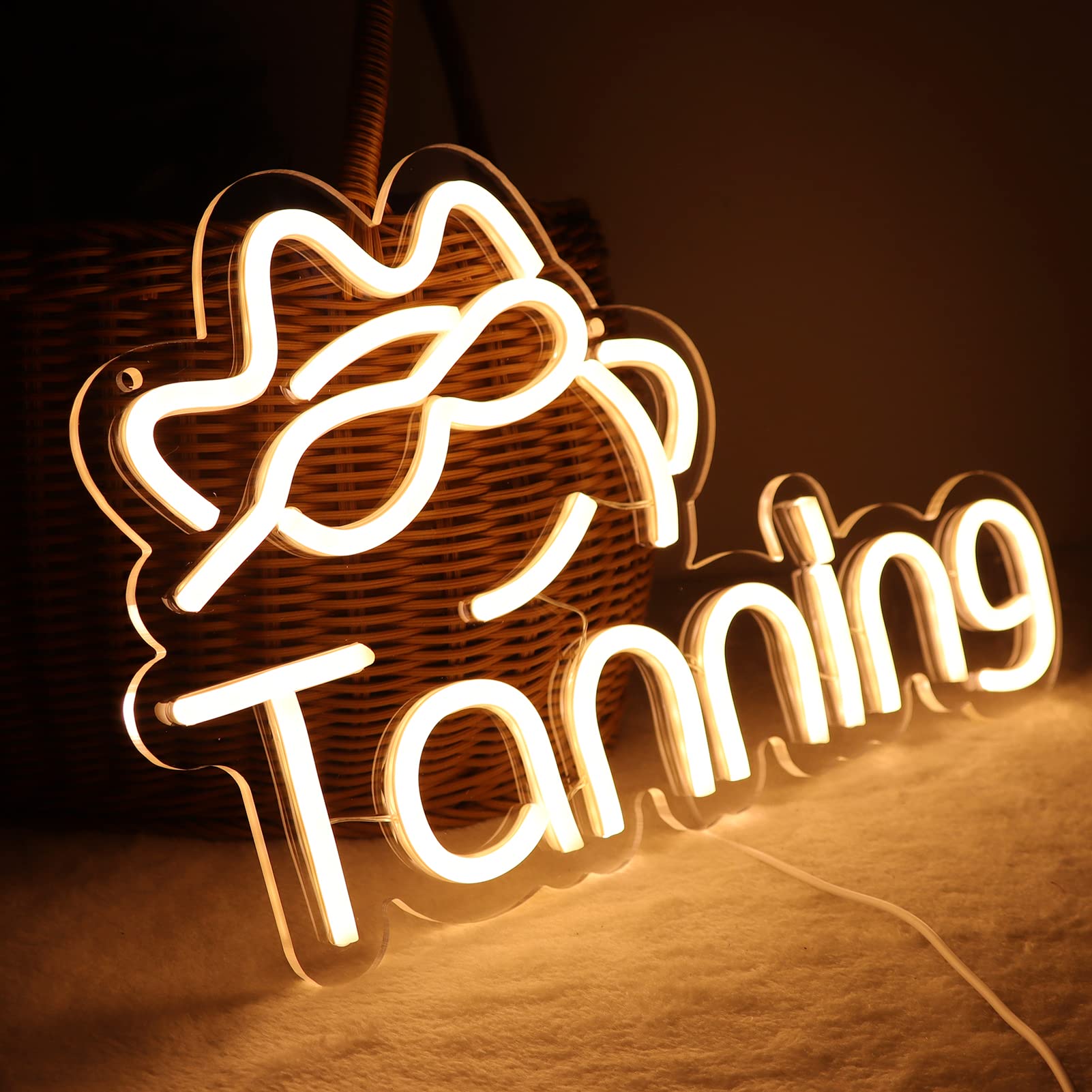 Tanning Neon Signs for Wall Decor Neon Lights for Bedroom Led Business Signs — image 1