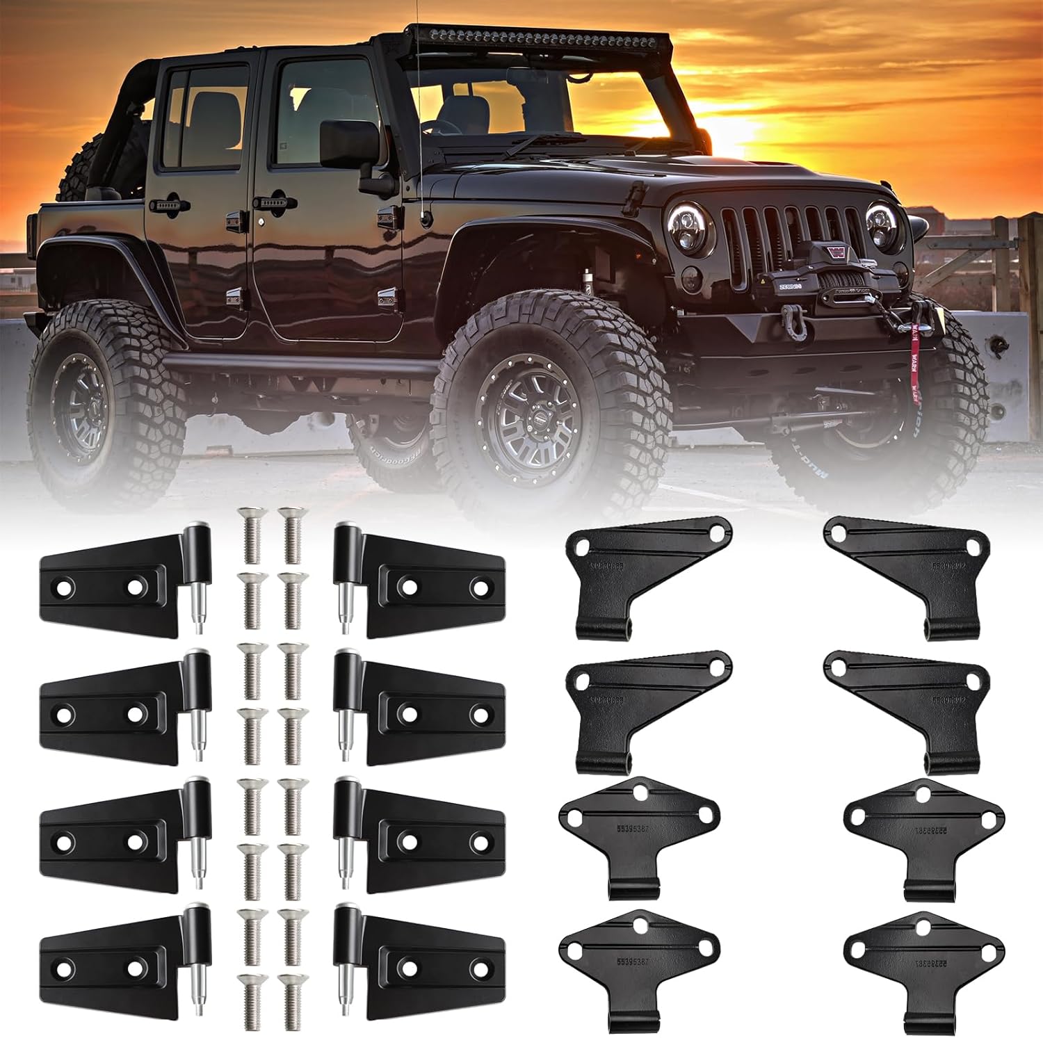 B.ZSSY 16PCS Body Door Hinge Sets Compatible with 20072018