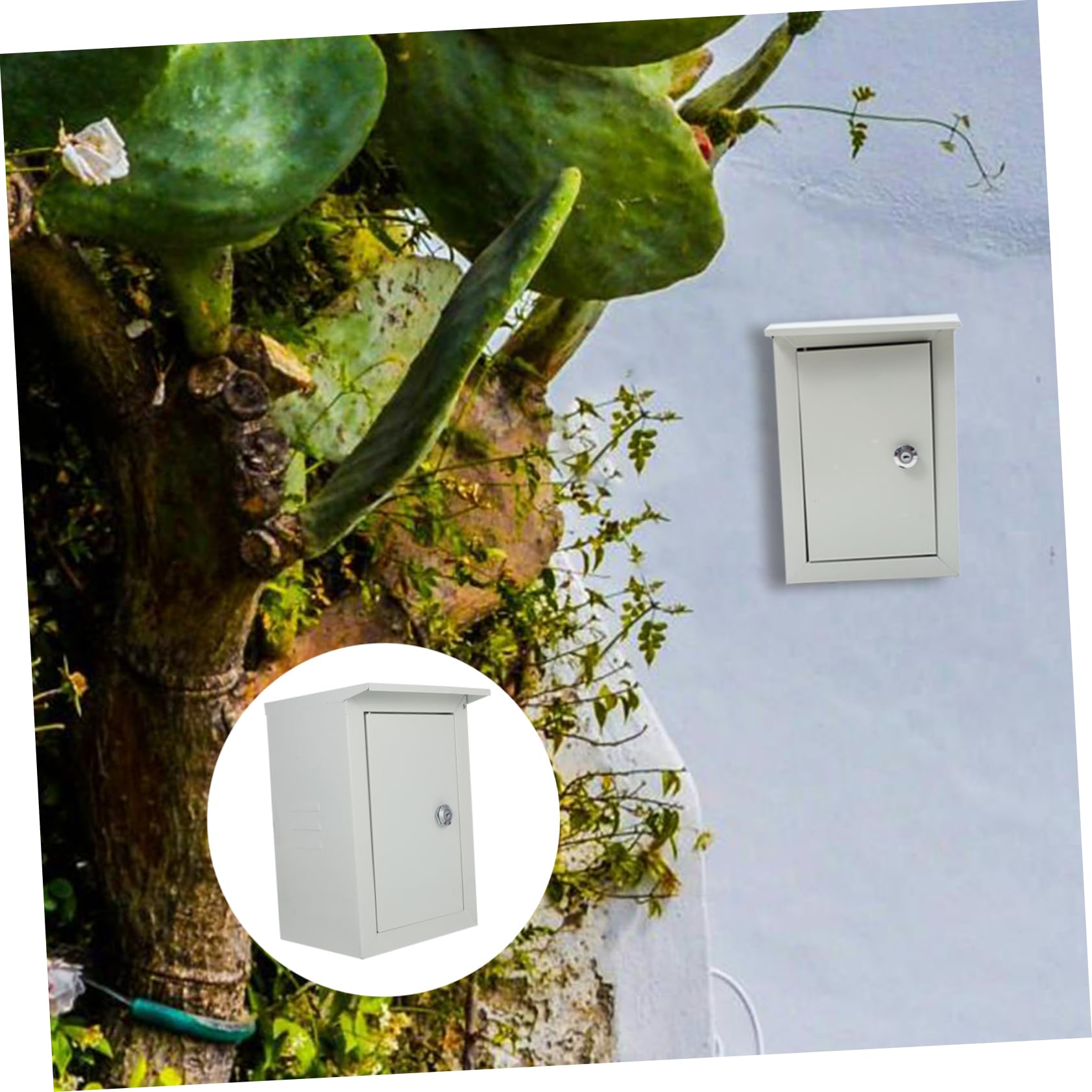 Boîtier Électrique Mural en Saillie Beige Étanche en Aluminium