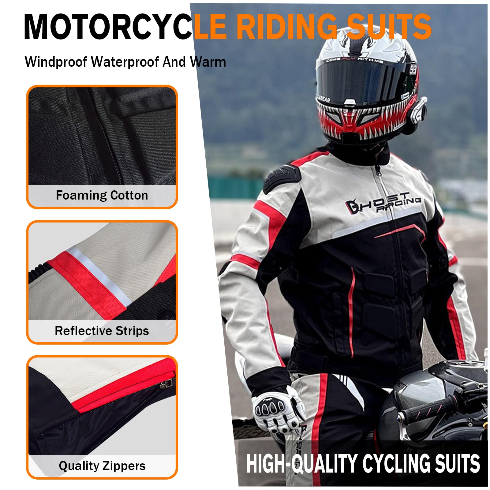 Chaqueta De Motocicleta Impermeables CE Motocicleta Chaquetas A Prueba De Viento Equipo De Protección De Cuerpo Completo Blindado Otoño Verano Invierno Para Hombres