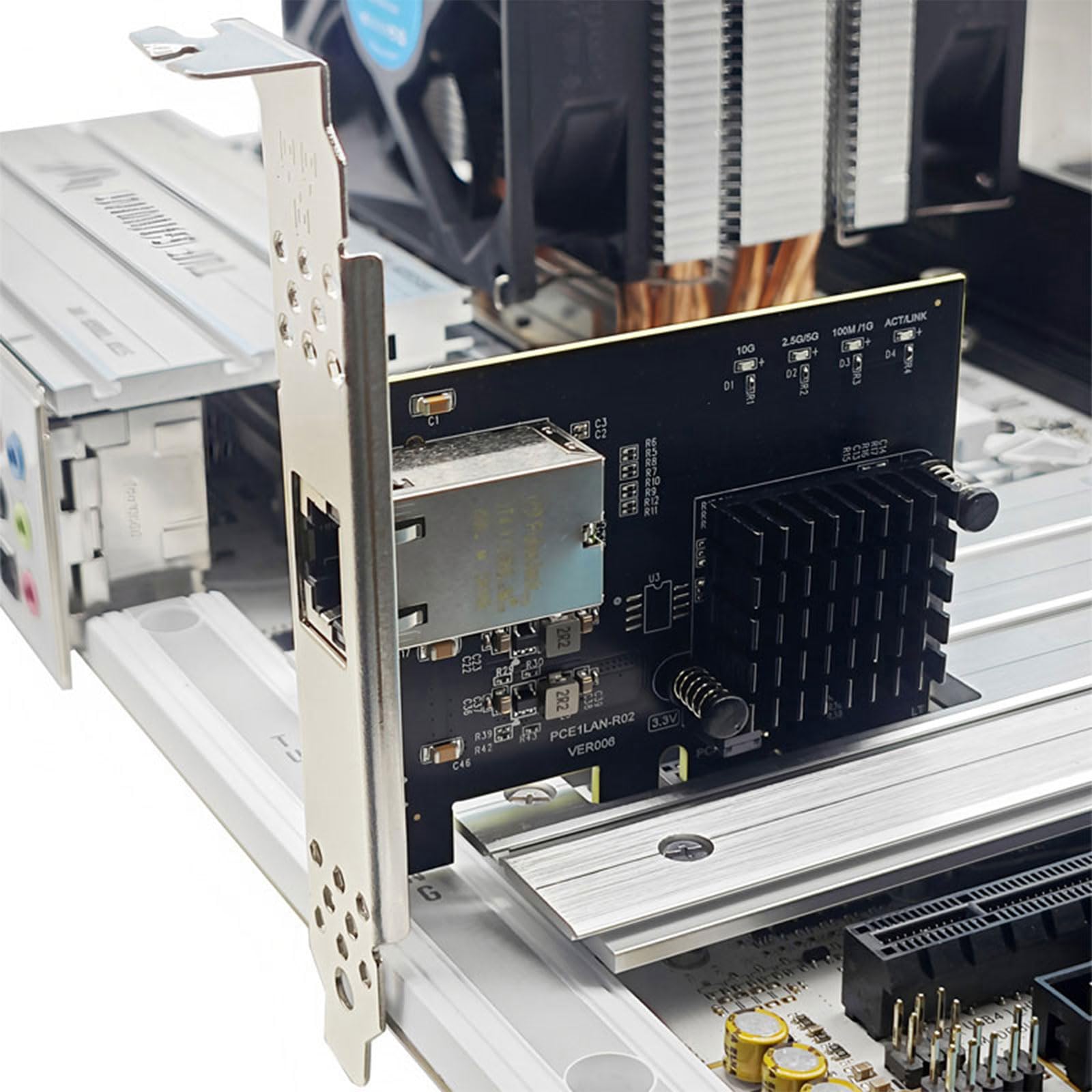Scheda di rete Gigabit PCIE3.0 da 10 Gbps, chip 82574, supporto a basso profilo per una rete rapida del server