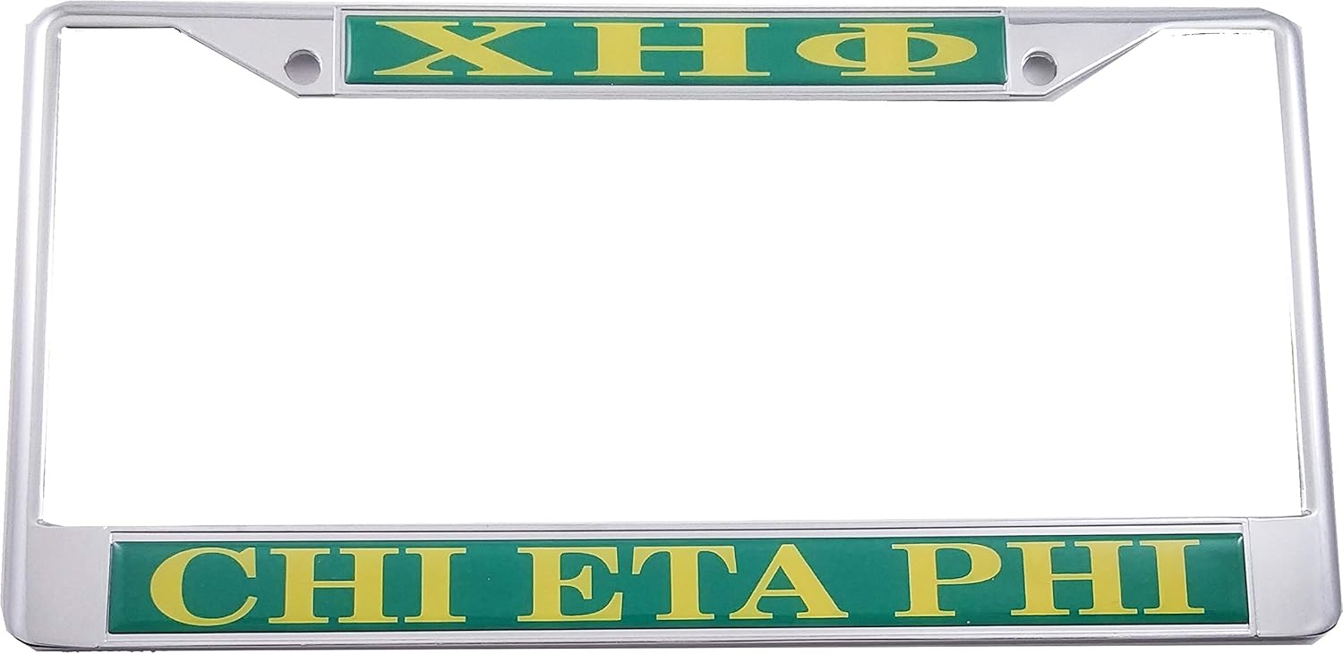 Chi ETA Phi Domed License Plate Frame [Silver - Car/Truck] - ID#20797