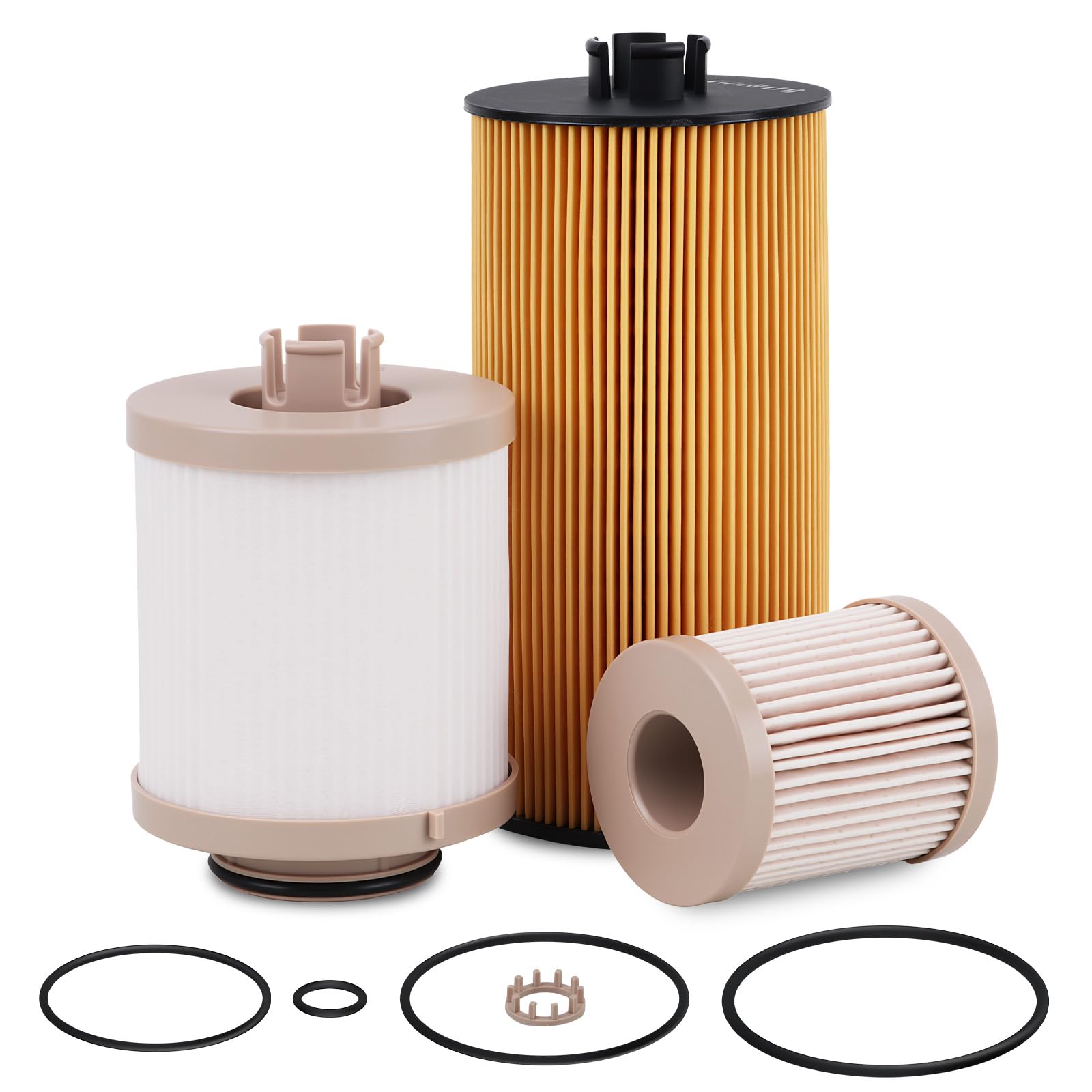 FD4616 Fuel Filter and FL2016 Oil Filter Compatible with 2003-2007 Ford F250 F350 F450 F550 Super Duty 6.0L 2003-2005 Excursion 6.0L 3C3Z-9N184-CA 3C3Z-6731-AA FD4604