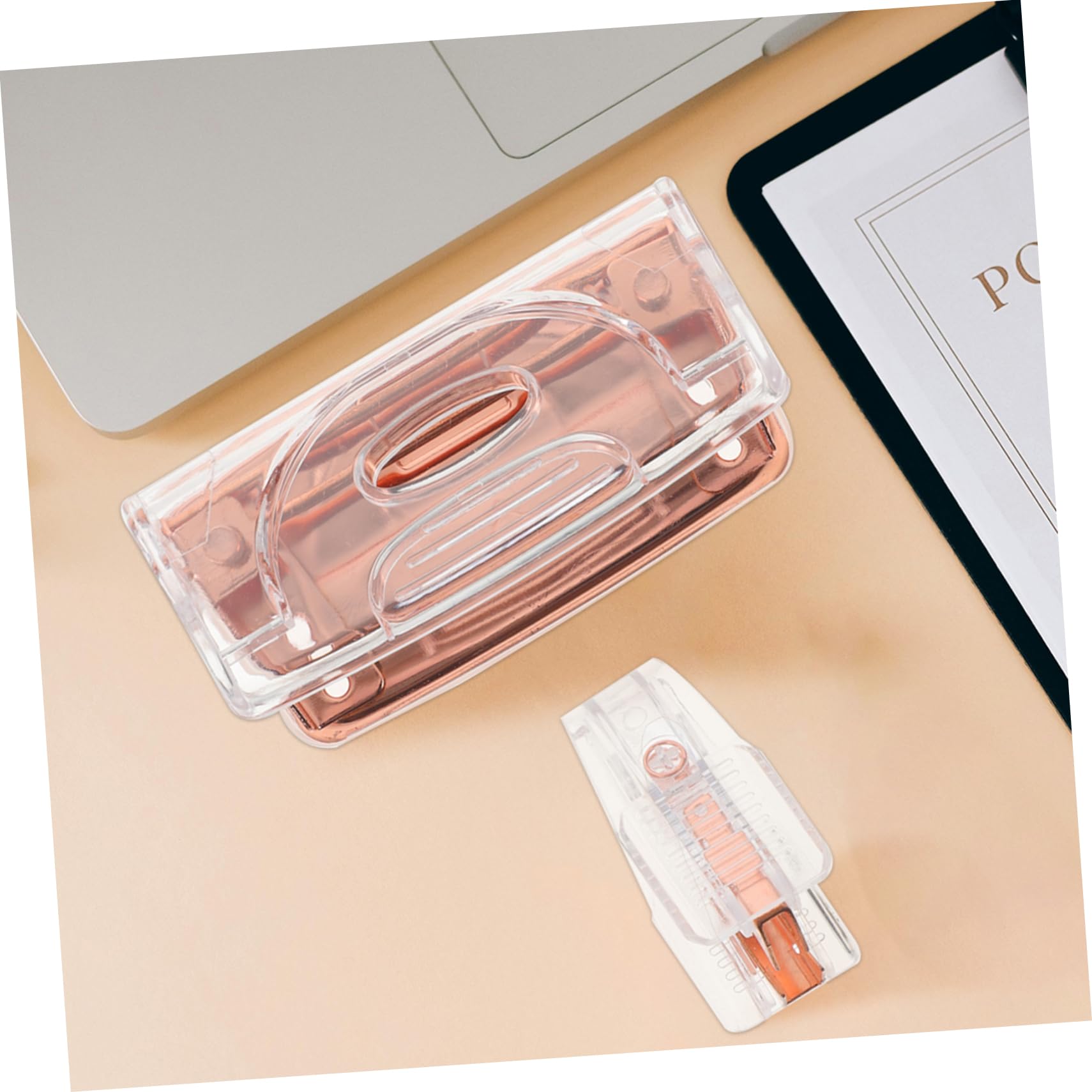 LALAFINA 4sets Perforatore Portatile Elegante Di Attrezzi Per Ufficio Con Design Moderno e Operazione Facile Per Documenti Precisi e Ordinati