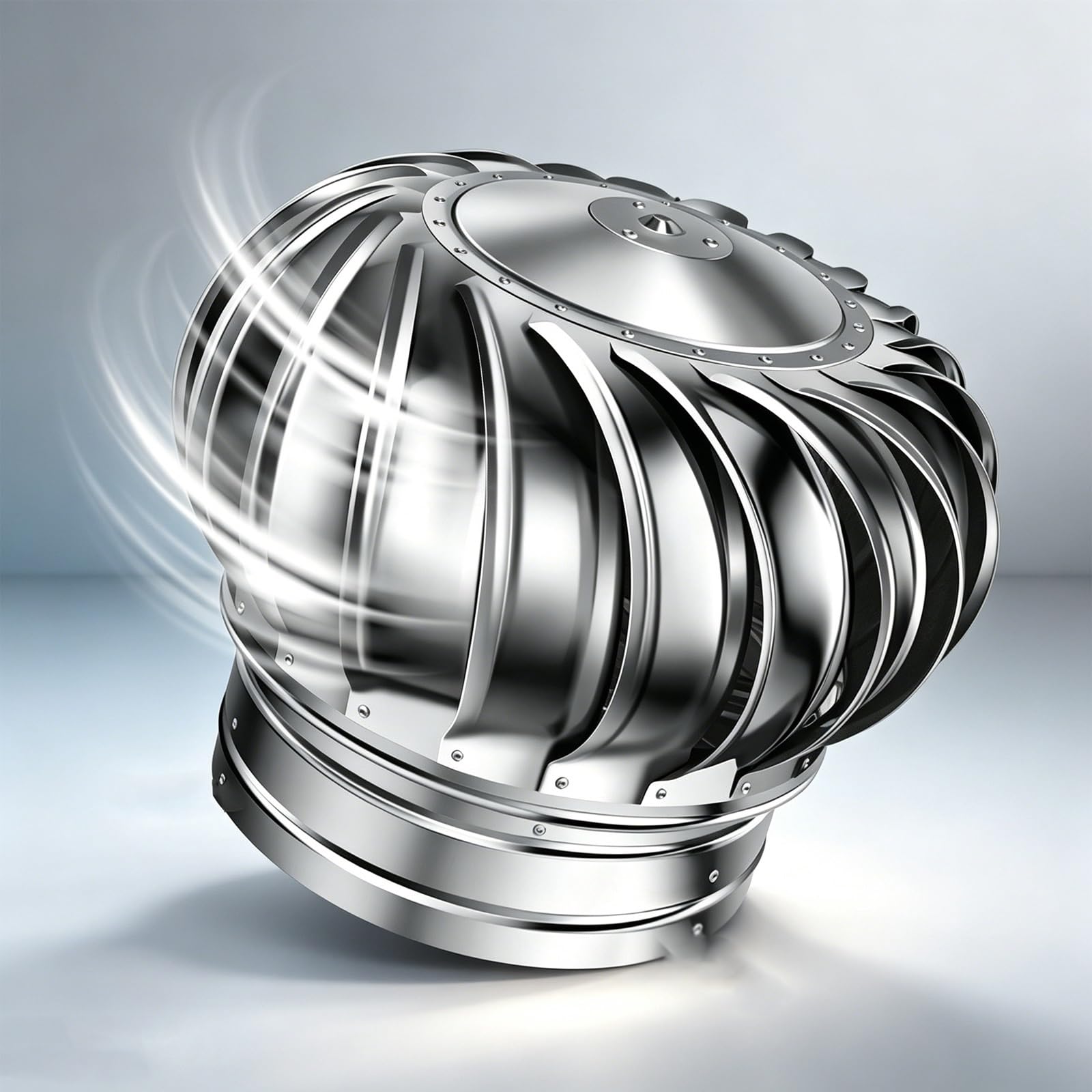 Turbina eólica de acero inoxidable de 150mm para tejados industriales