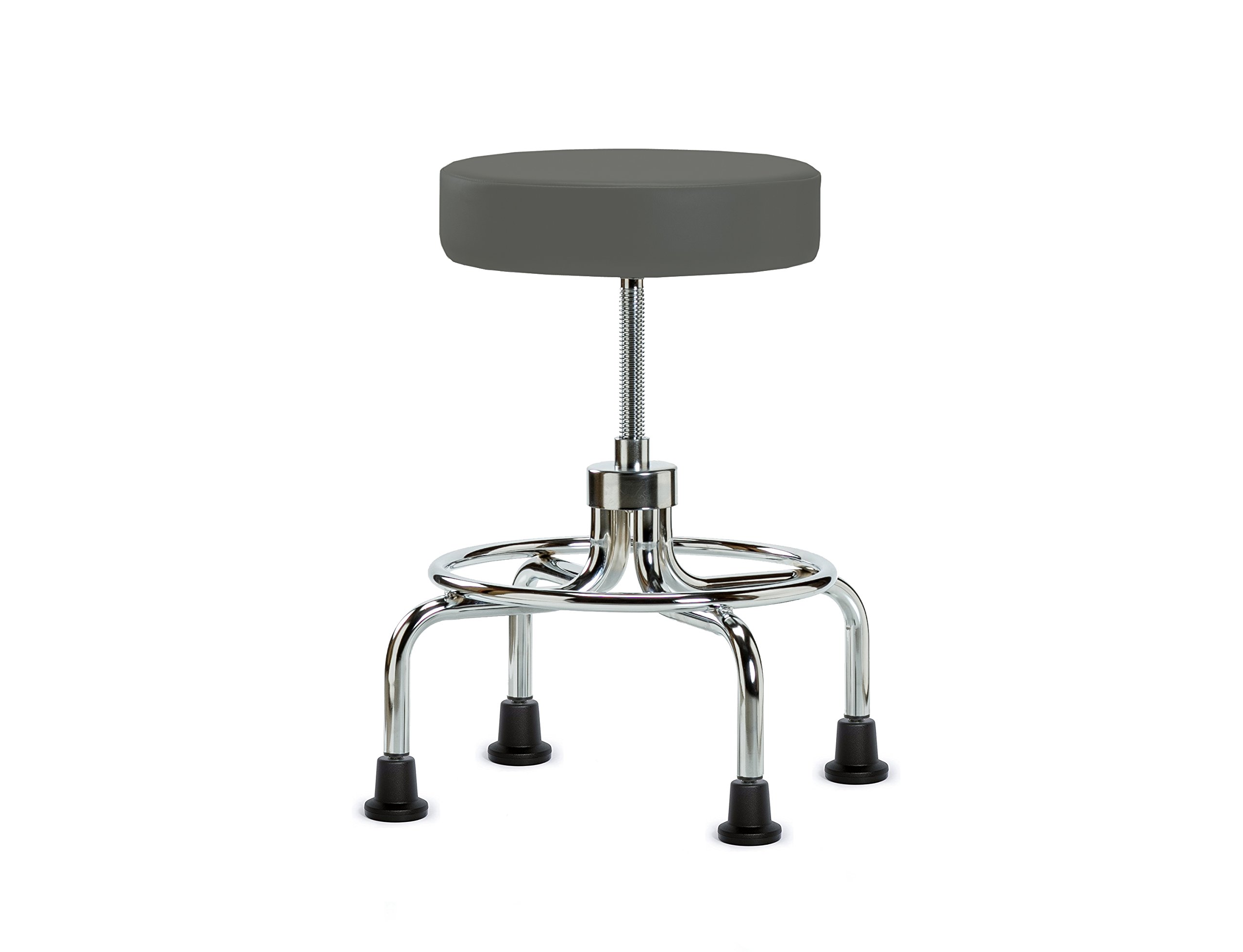 Perch Retro Exam Stool, Glides, 20.5-25.5", Charcoal