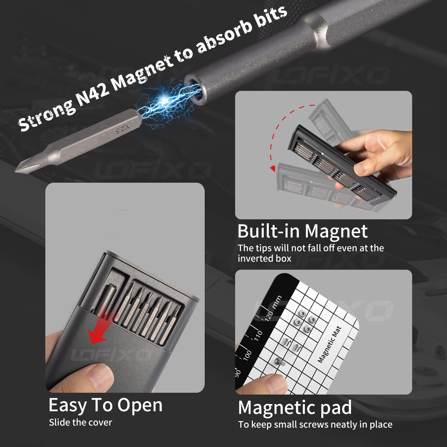 Screwdriver Set Star P5 P2 Triangle Triwing Y000 Y00 for iphone/macbook/xbox/PS4 Switch Controller laptop PC Screwdrivers Phillips Flat head Glasses Repair Kit Compatible with Torx T8/T6/T5/T9/T10/T15 - Image 3